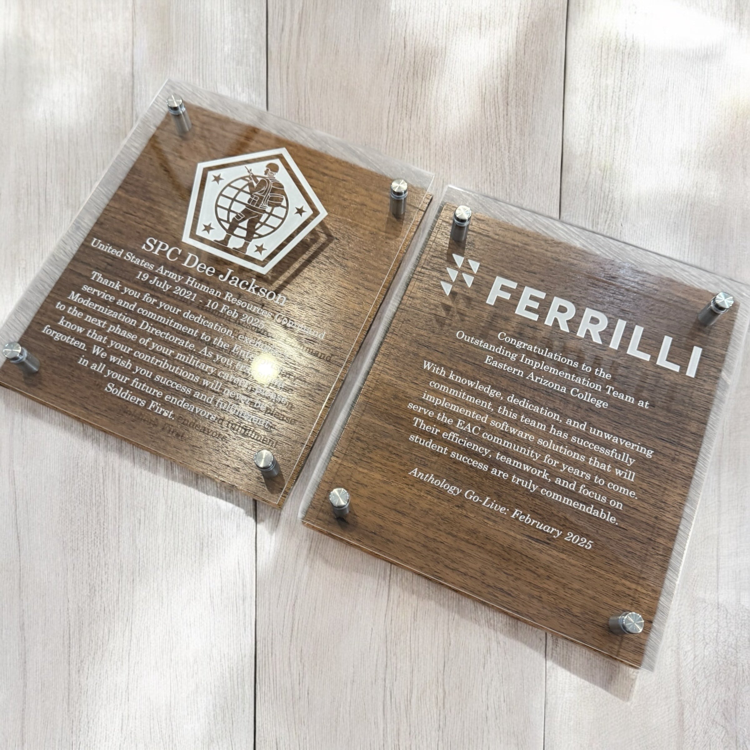 Custom Recognition Plaque – Wood and Acrylic Award Plaques | Personalized Gifts