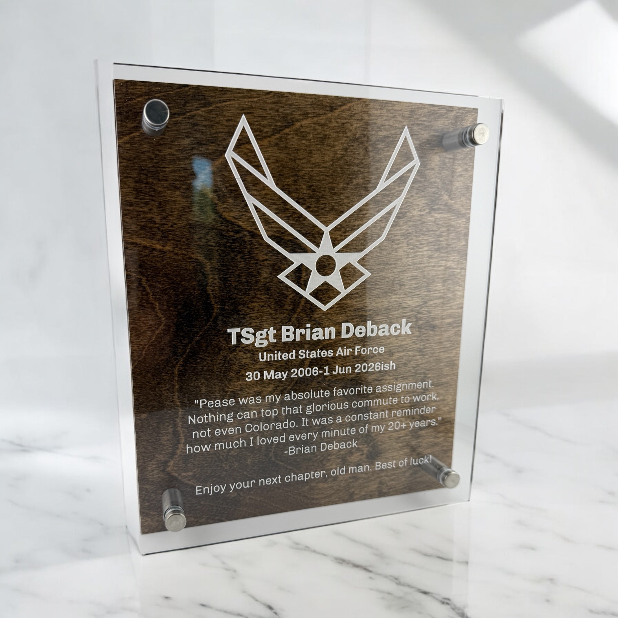 Custom Recognition Plaque – Wood and Acrylic Award Plaques | Personalized Gifts