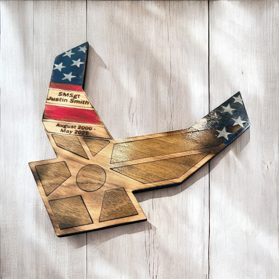 Custom Air Force Wing Plaque
