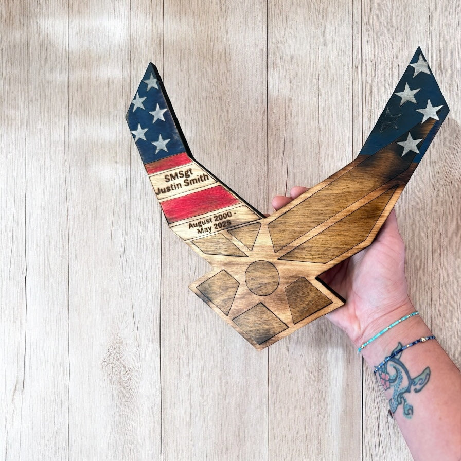 Custom Air Force Wing Plaque