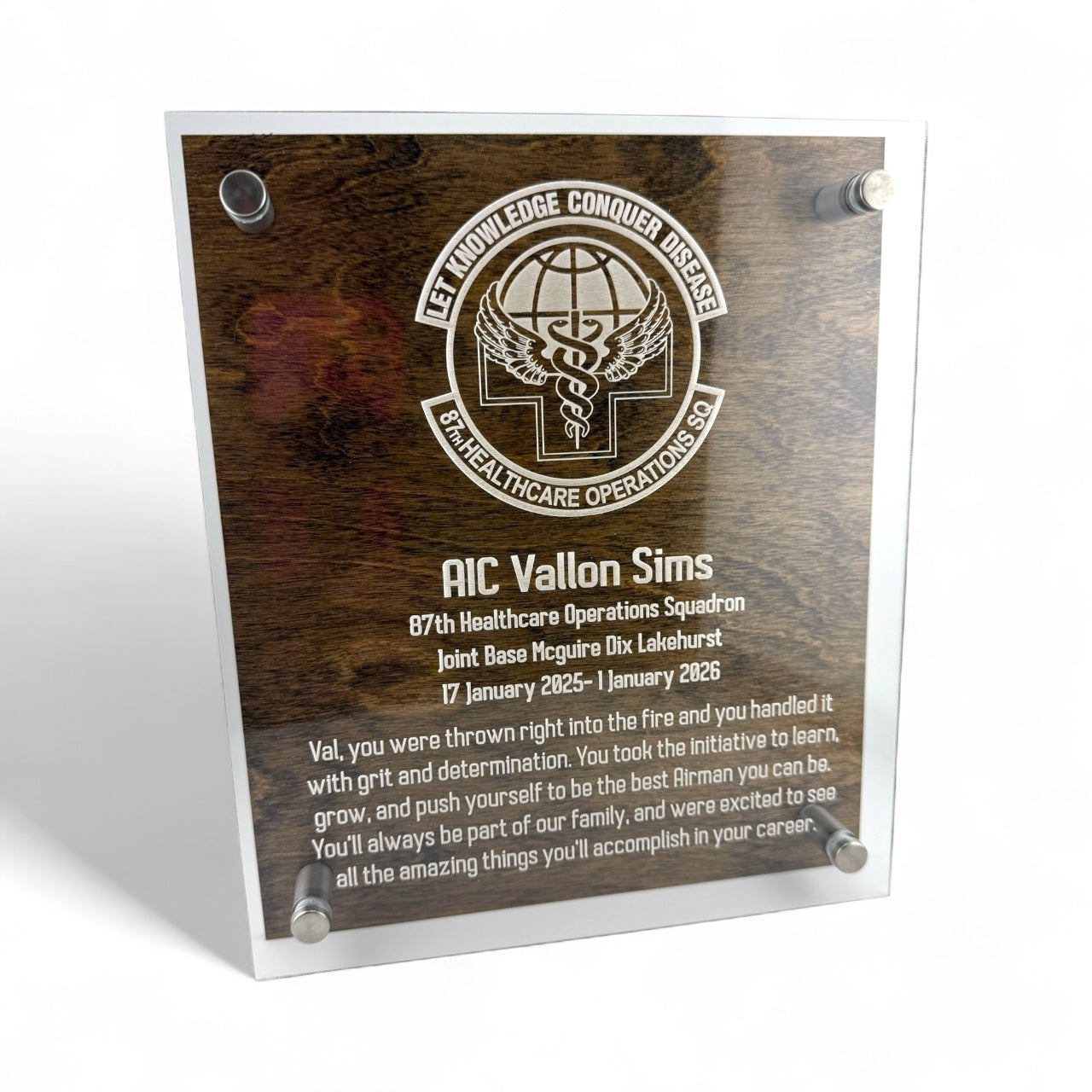 Custom Recognition Plaque – Wood and Acrylic Award Plaques | Personalized Gifts