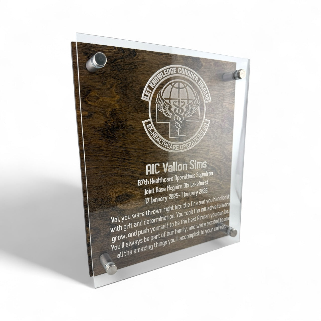 Custom Recognition Plaque – Wood and Acrylic Award Plaques | Personalized Gifts