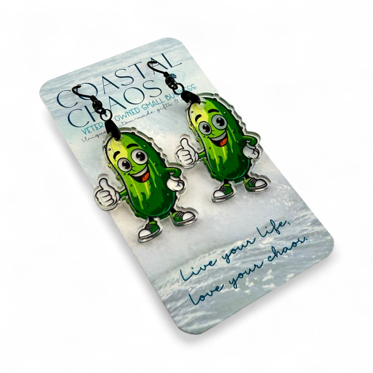 Funny Pickle Earrings – Cute Acrylic Dangle Earrings | Quirky Gift For Her