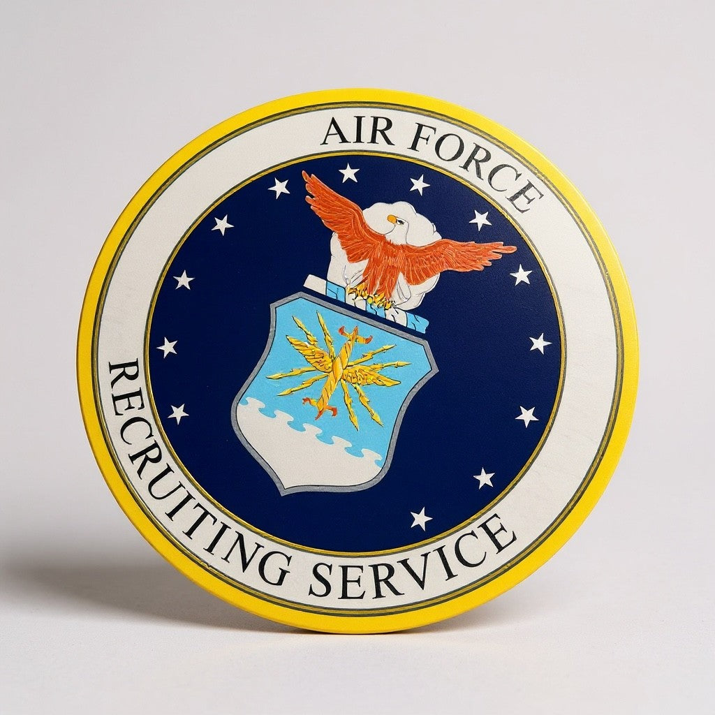Custom Logo Plaque – UV Printed Wood Wall Display | Squadron, Business, or Organization Emblem