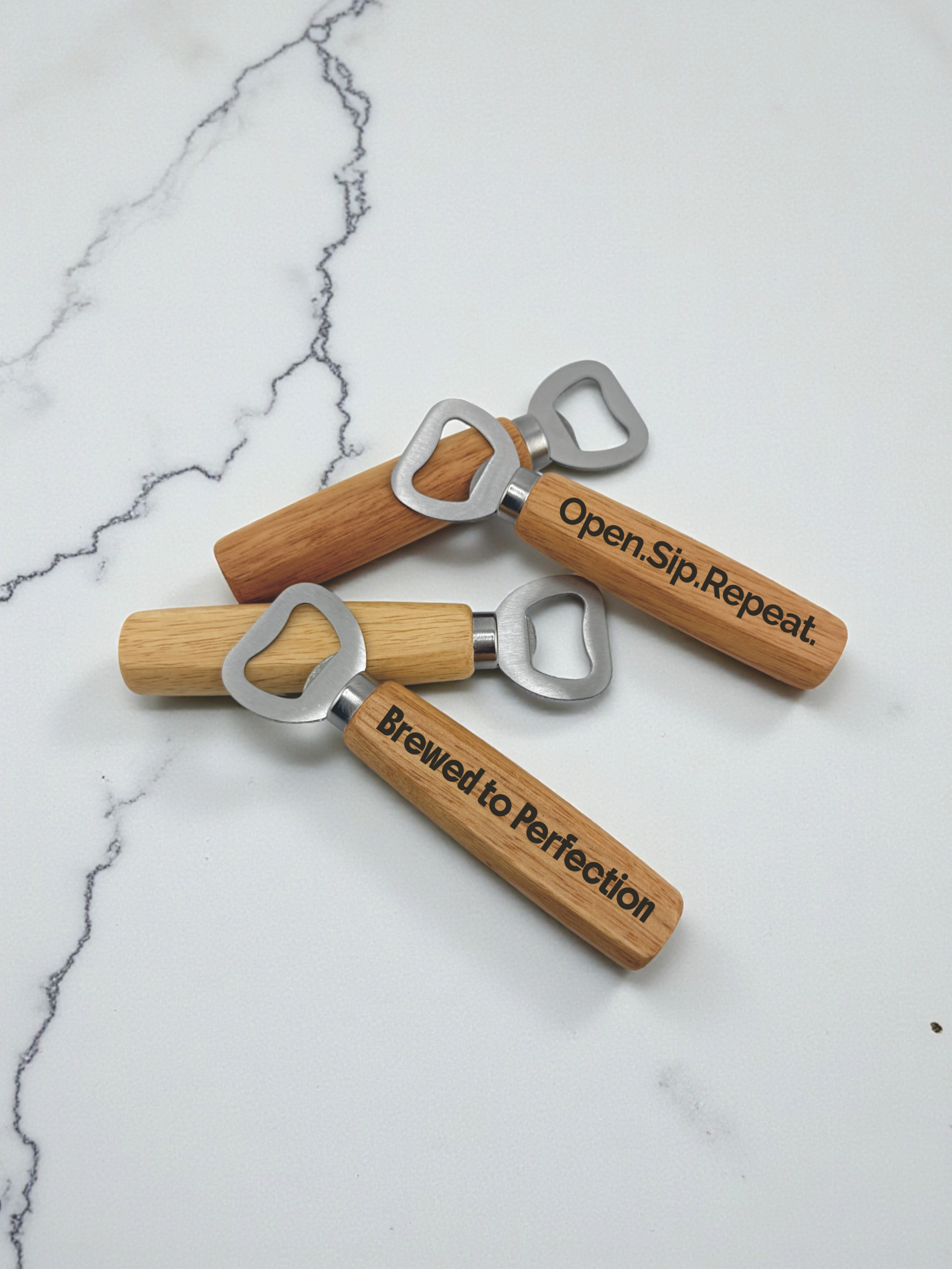 Personalized Wooden Bottle Opener | Custom Father's Day Gift for Dad, Grandpa & Beer Lovers