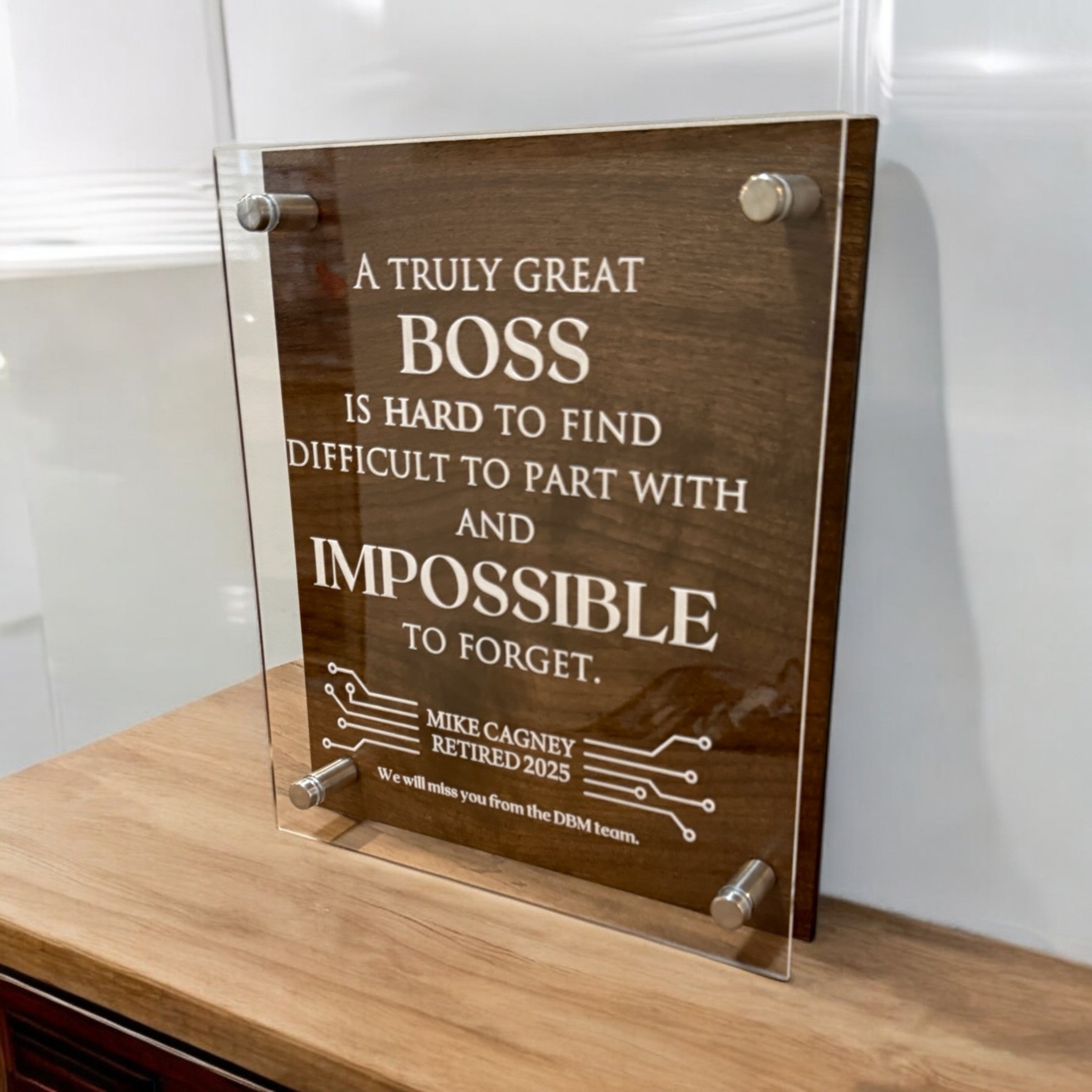 Custom Recognition Plaque – Wood and Acrylic Award Plaques | Personalized Gifts