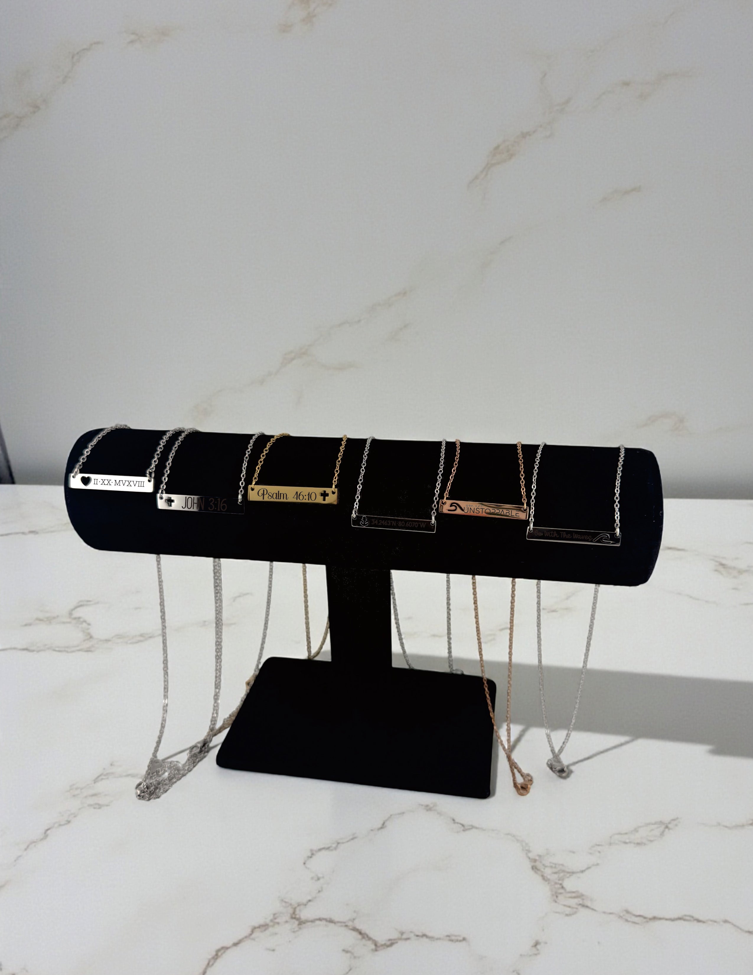 Custom Engraved Bar Necklace