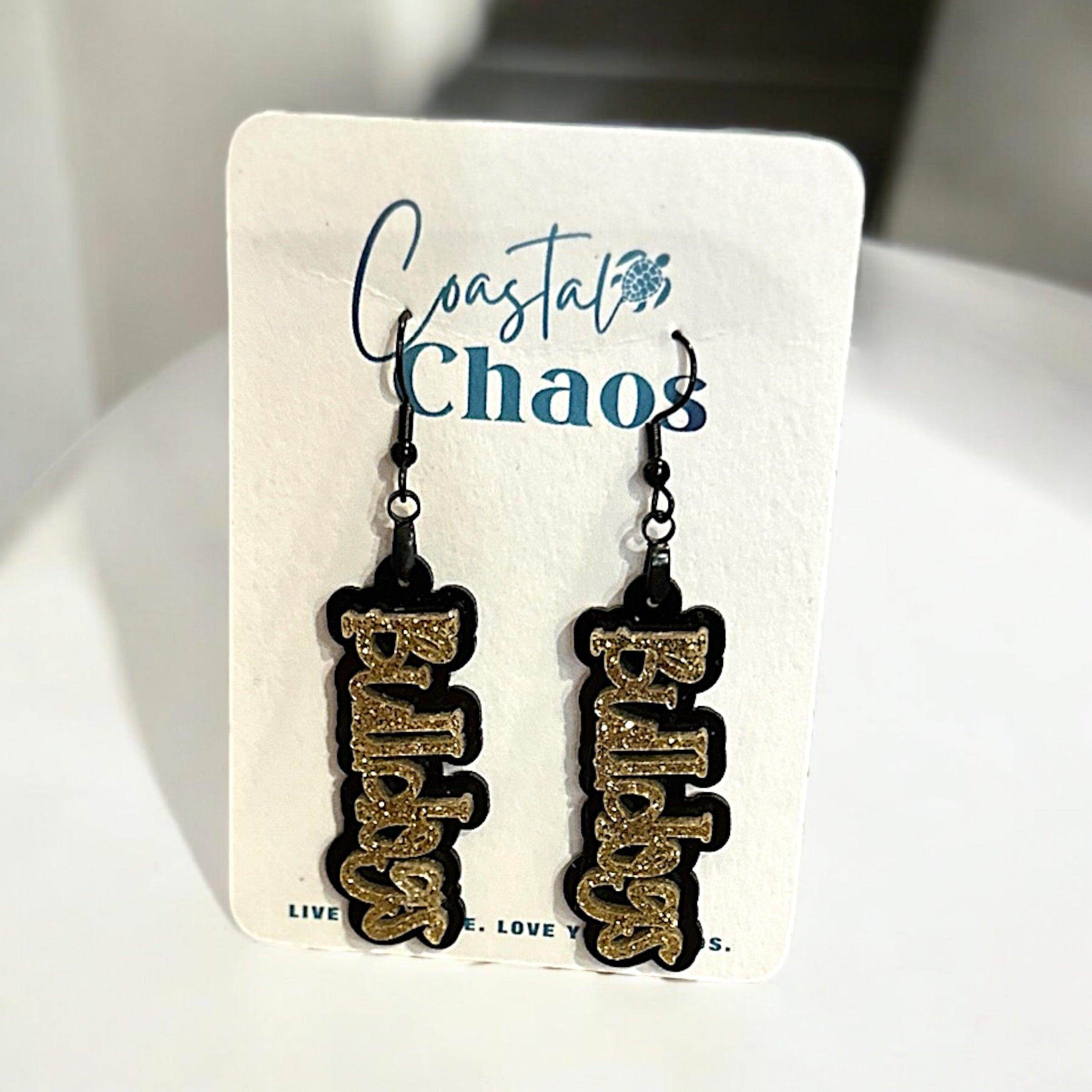 Camden Bulldogs Earrings, High School Earrings, Mascot Earrings, Sports Earrings - Coastal Chaos LLC