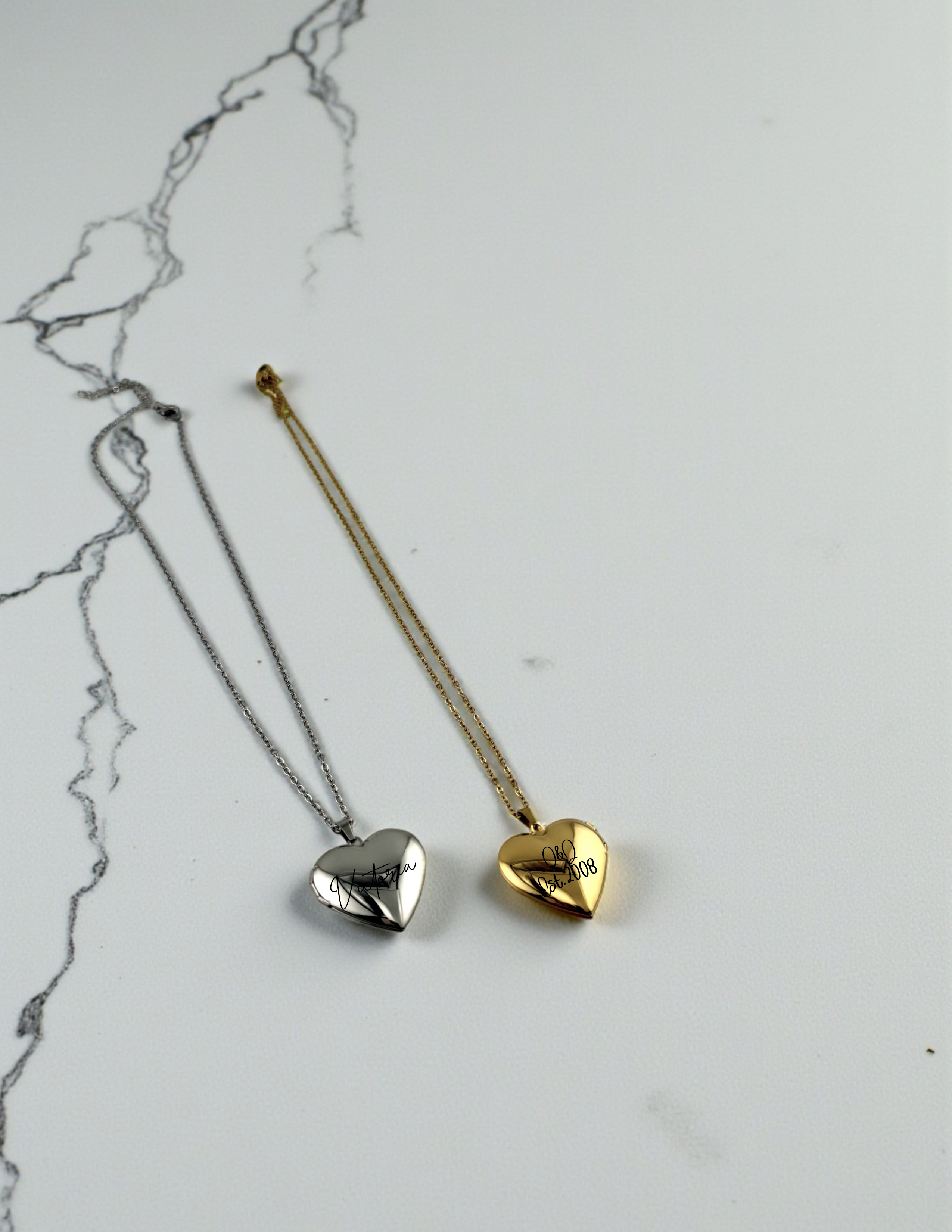Personalized Heart Locket Necklace