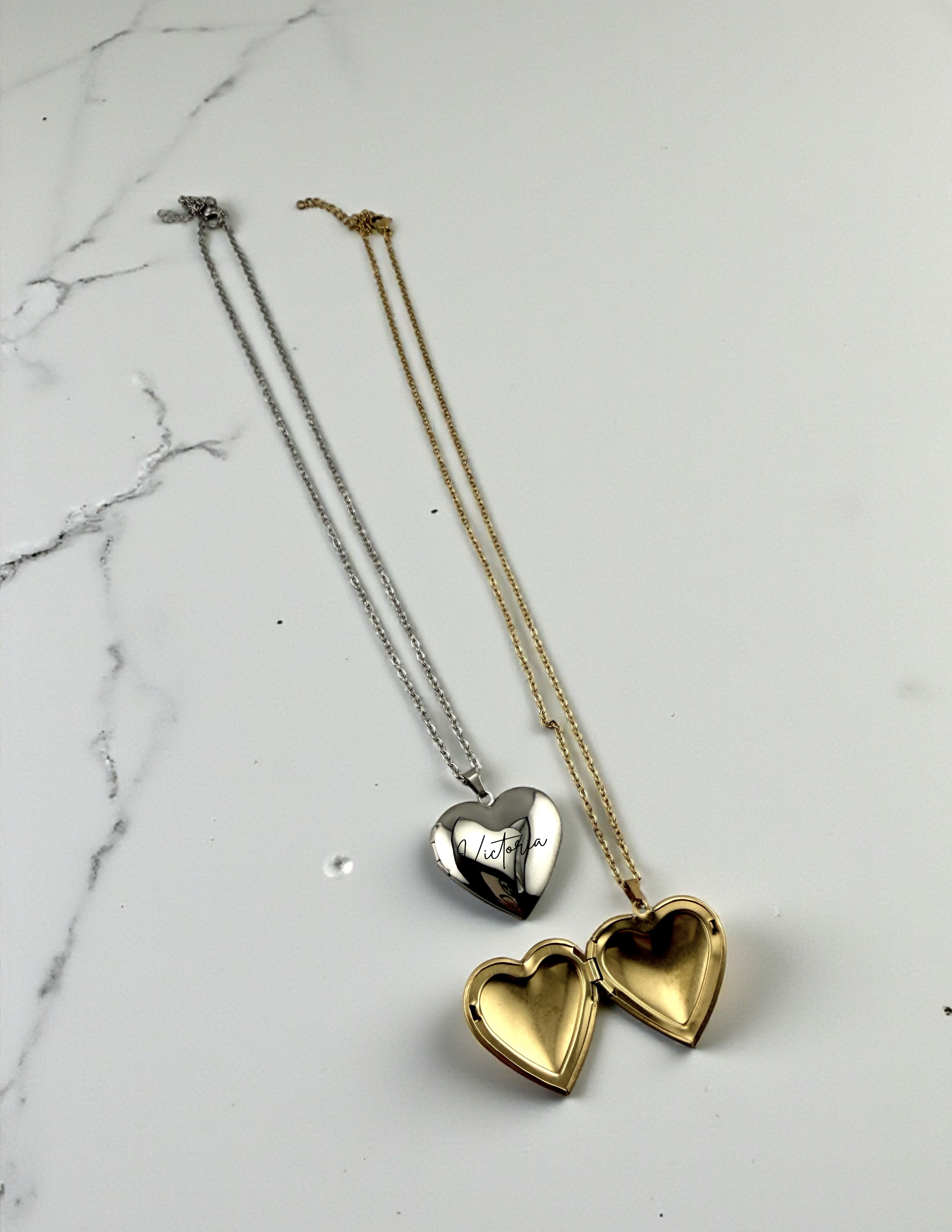 Personalized Heart Locket Necklace