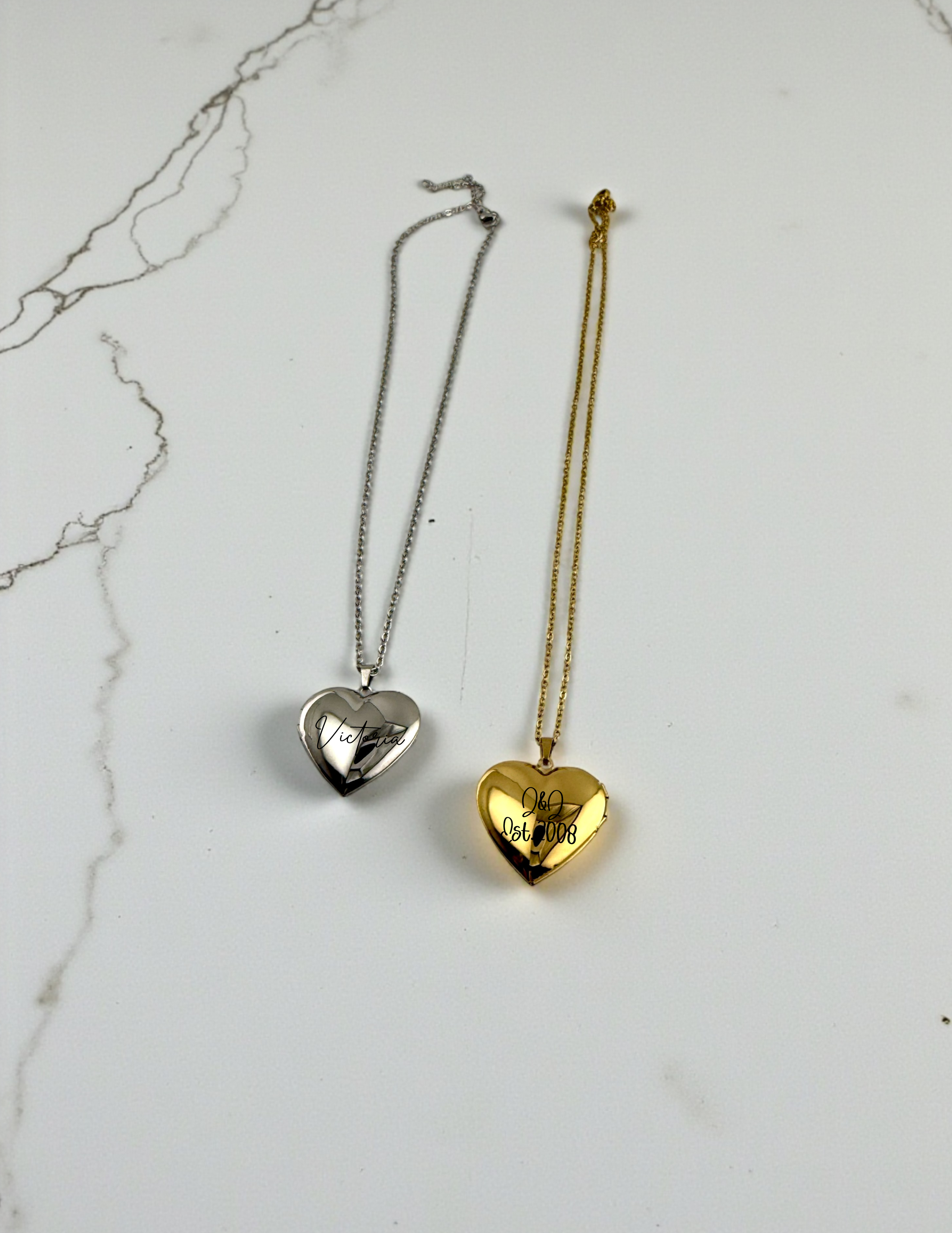 Personalized Heart Locket Necklace