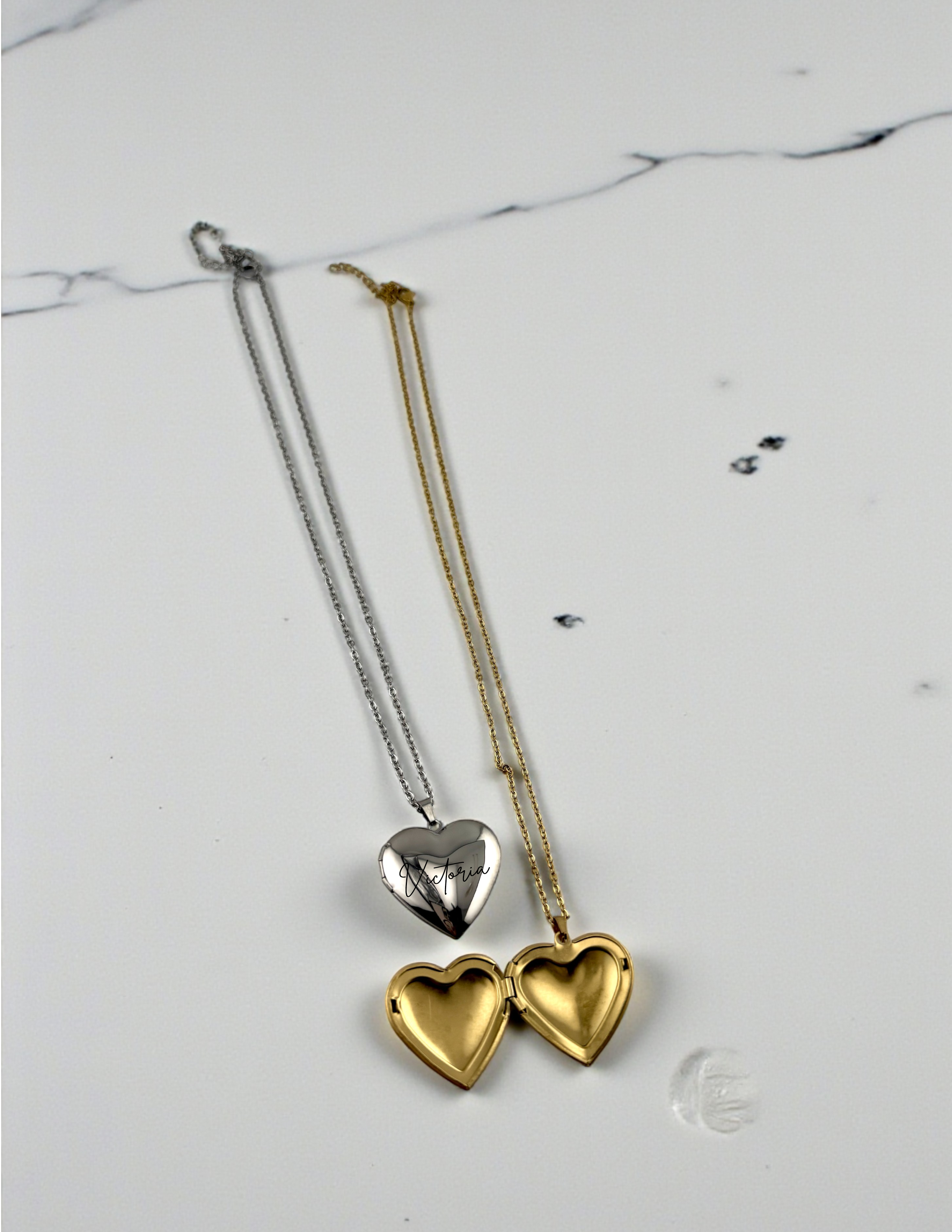 Personalized Heart Locket Necklace