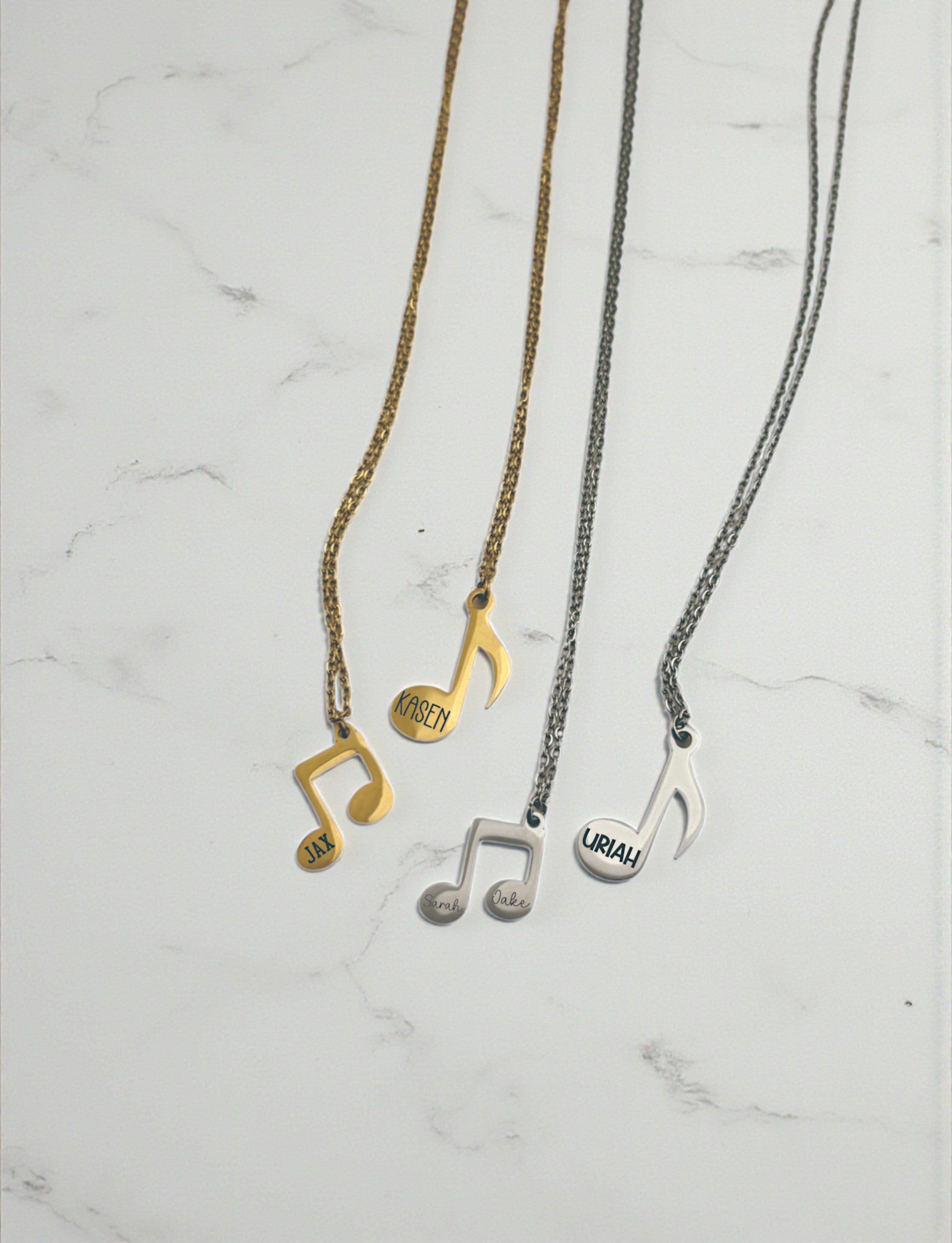 Custom Music Note Necklace