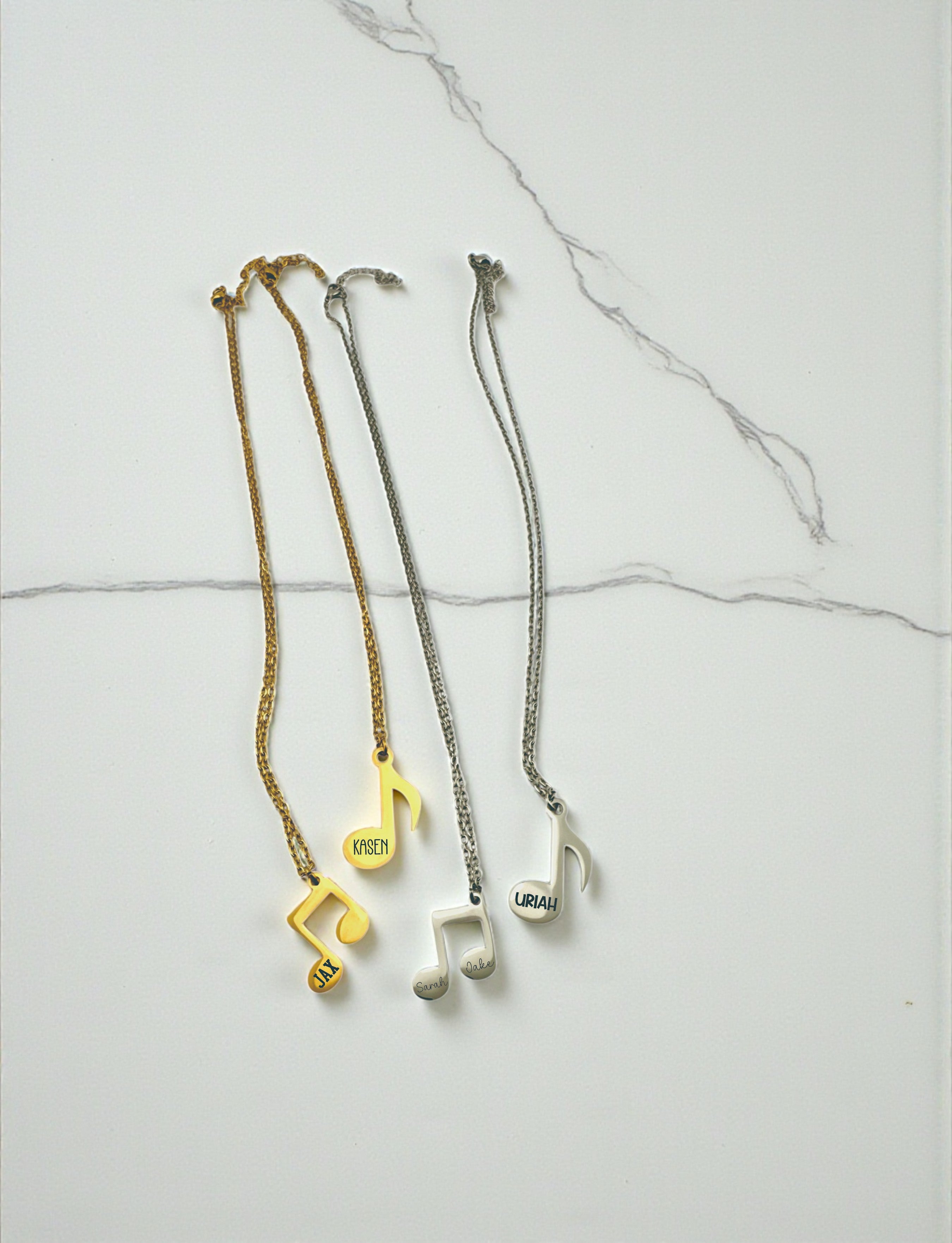 Custom Music Note Necklace