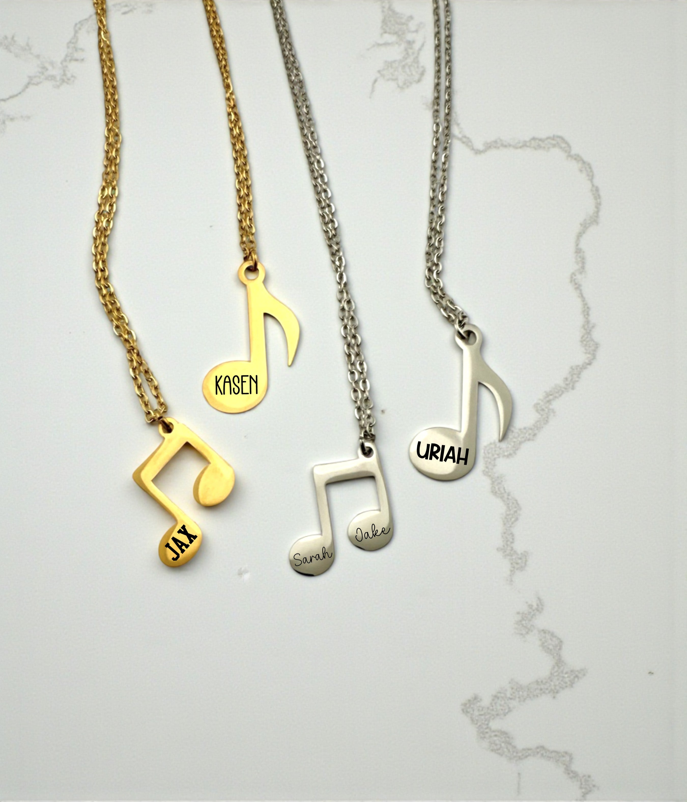 Custom Music Note Necklace