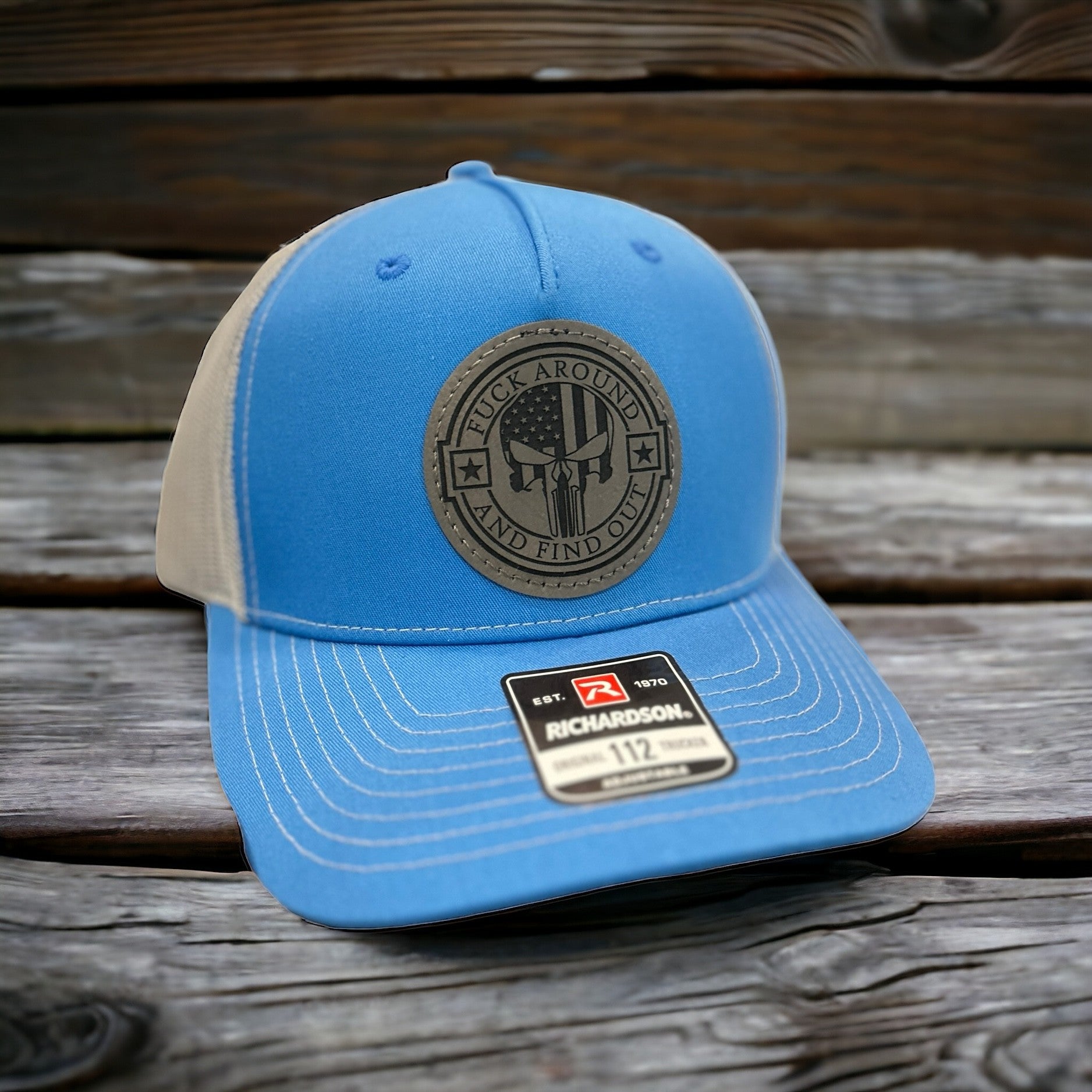 Freedom Richardson Hat – Adjustable Trucker Style Cap with Leather Patch