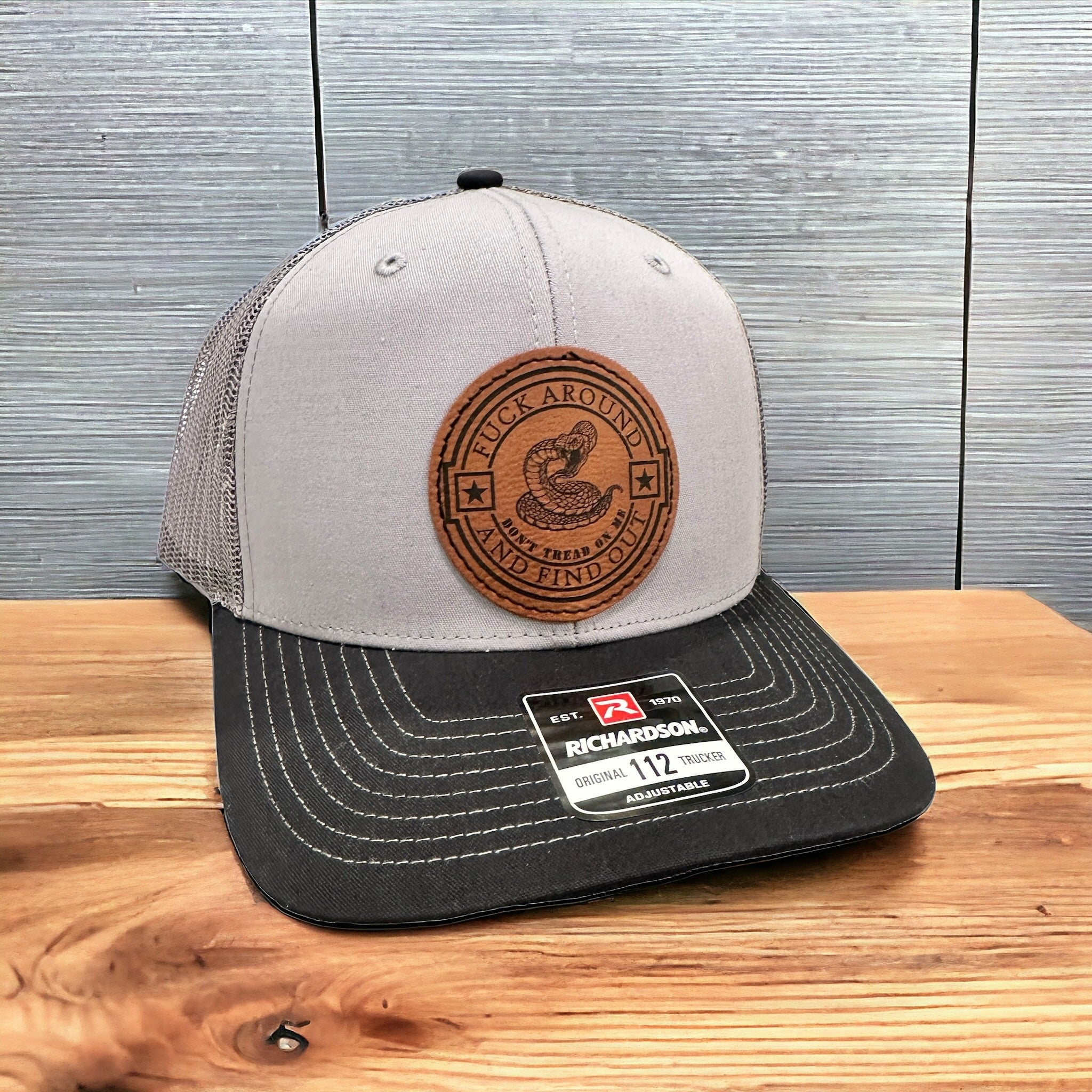 Freedom Richardson Hat – Adjustable Trucker Style Cap with Leather Patch