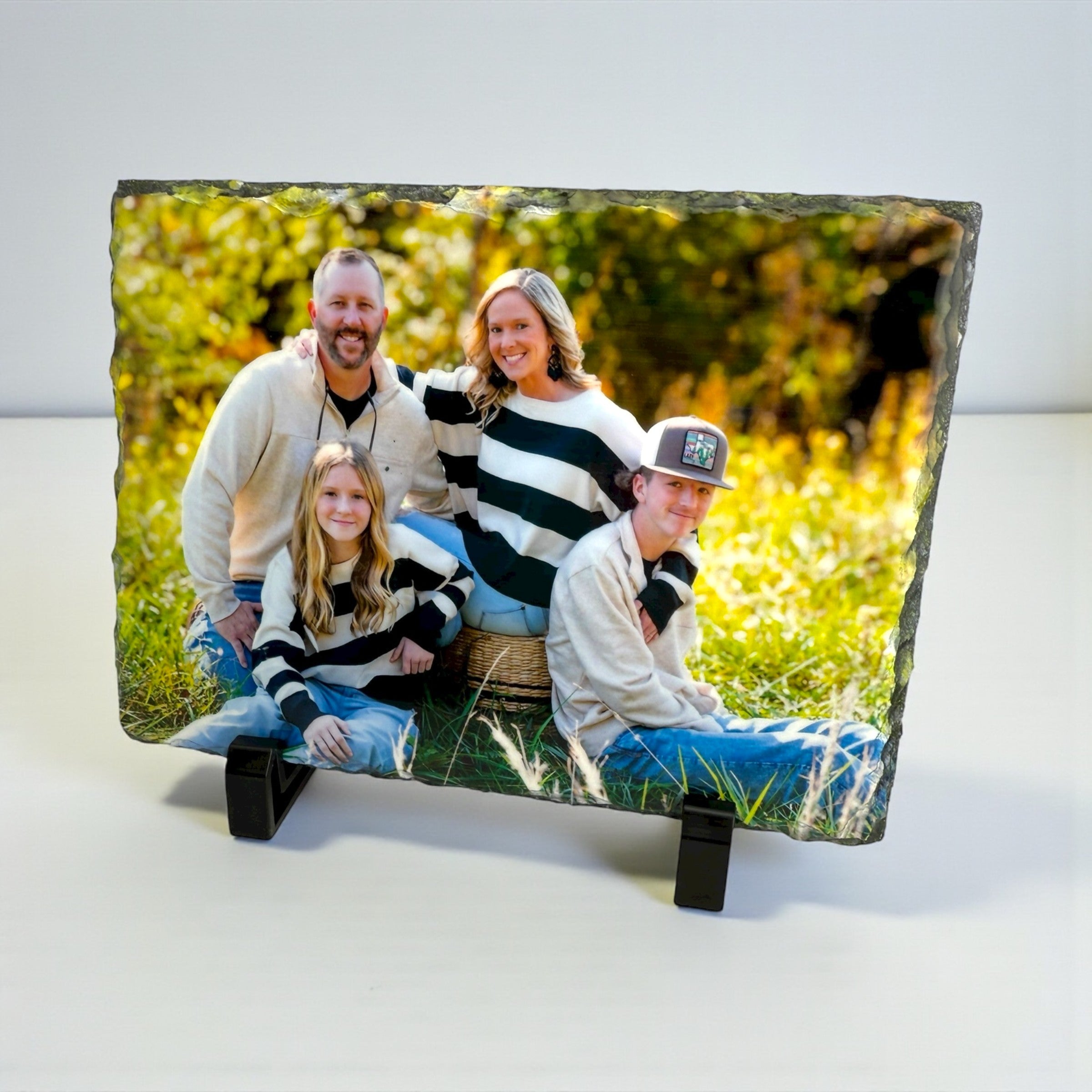 Custom Photo Slate – Personalized Photo Plaque 5.5×7.5 Glossy Slate Print Gift