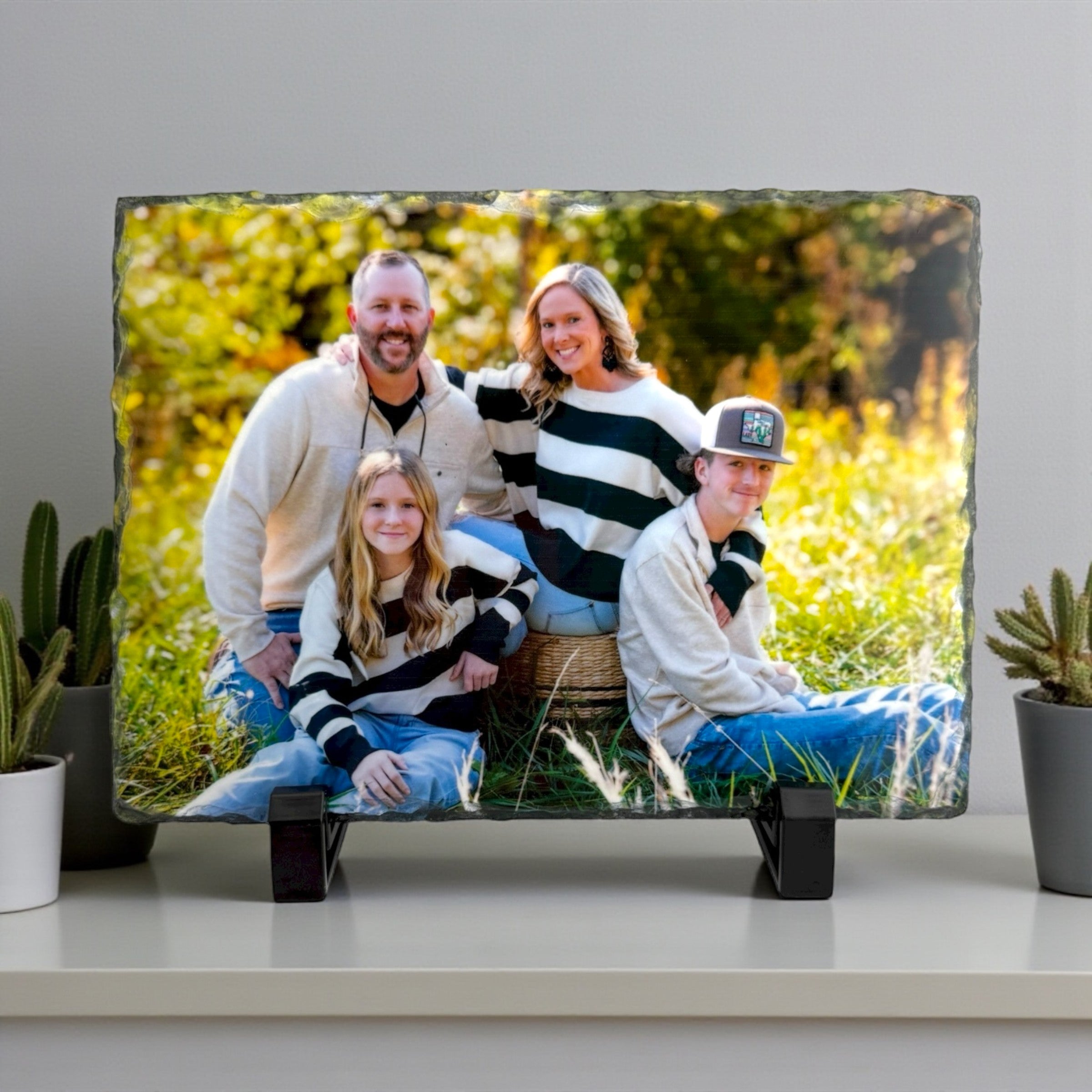 Custom Photo Slate – Personalized Photo Plaque 5.5×7.5 Glossy Slate Print Gift