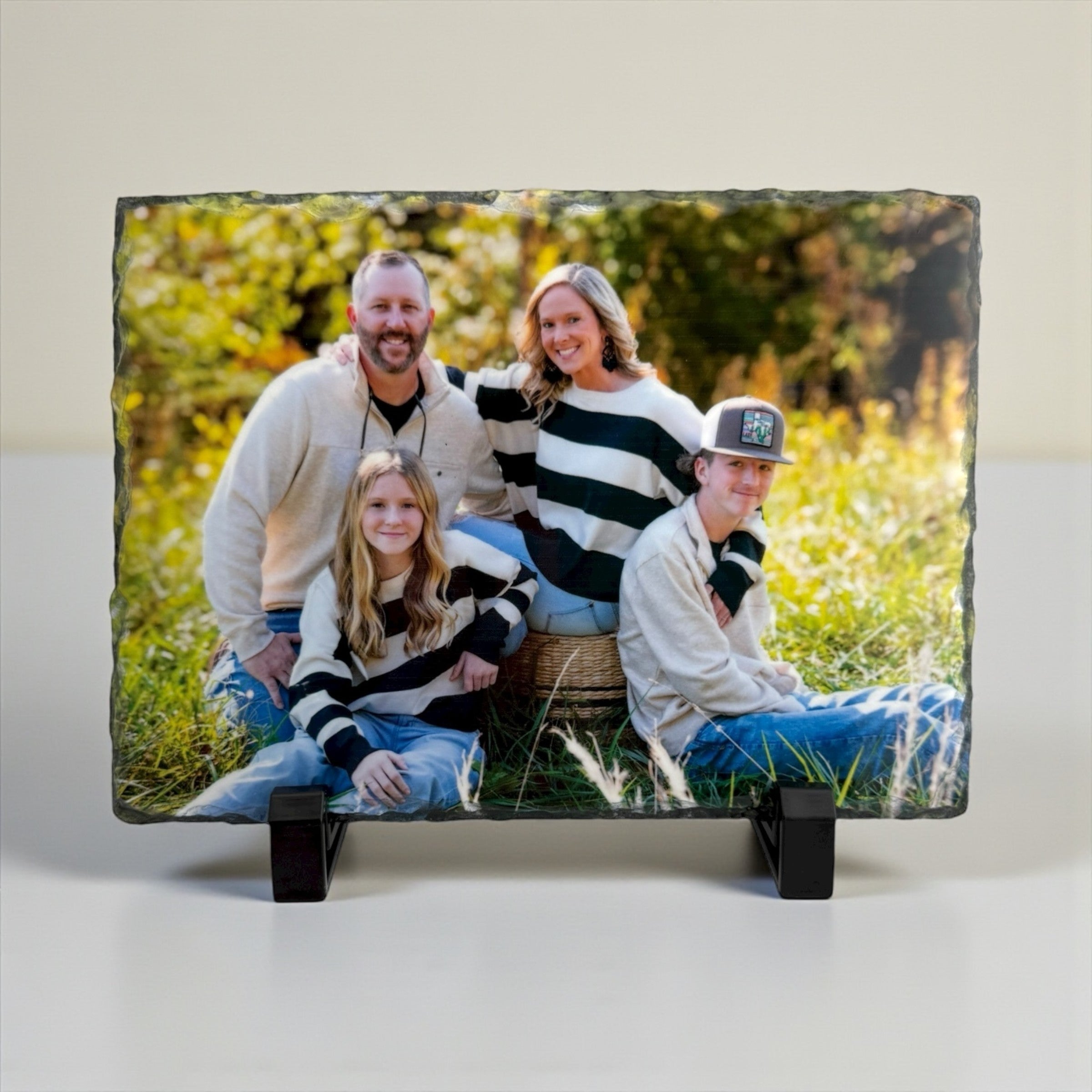 Custom Photo Slate – Personalized Photo Plaque 5.5×7.5 Glossy Slate Print Gift