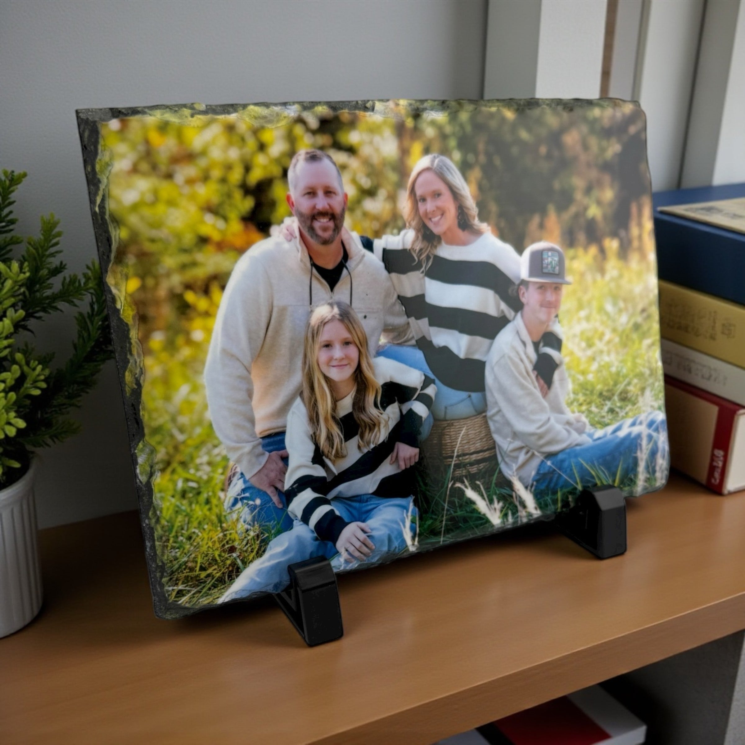 Custom Photo Slate – Personalized Photo Plaque 5.5×7.5 Glossy Slate Print Gift