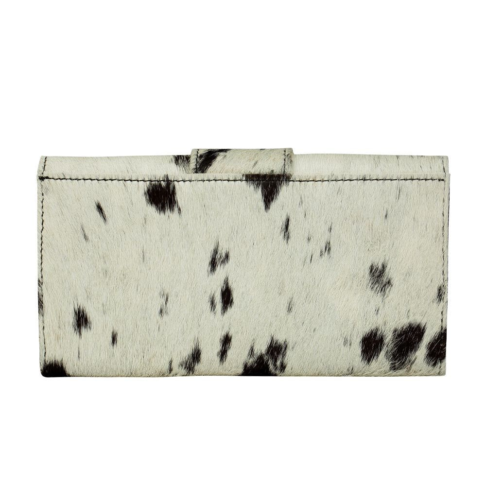 Myra Bag White Alone Wallet, cow hide, western, rustic wallet - Coastal Chaos LLC