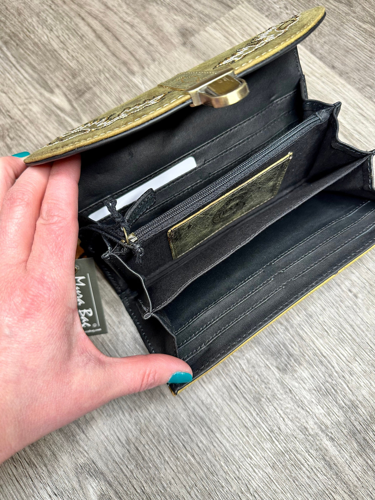 Myra Bag Charcoal Fiesta Wallet, gift, valentine, birthday, women, western, trendy - Coastal Chaos LLC
