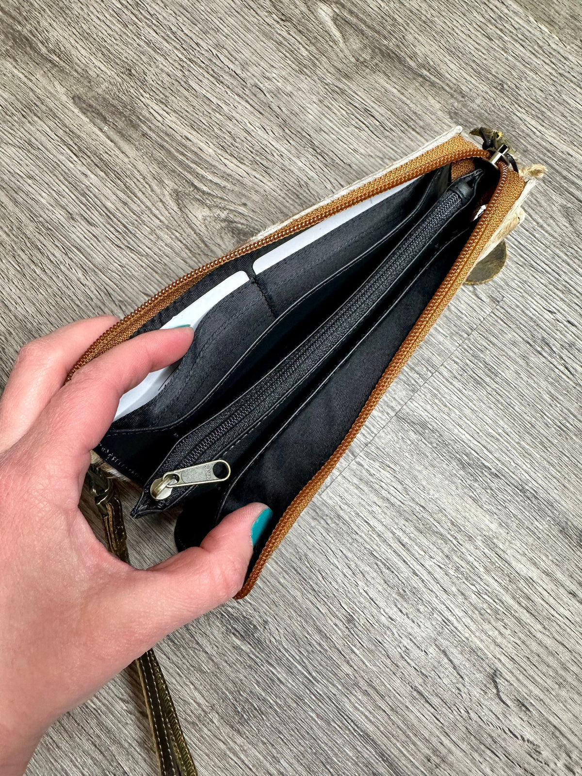 Myra Bag debatable wallet, cow hide, western, rustic wallet - Coastal Chaos LLC