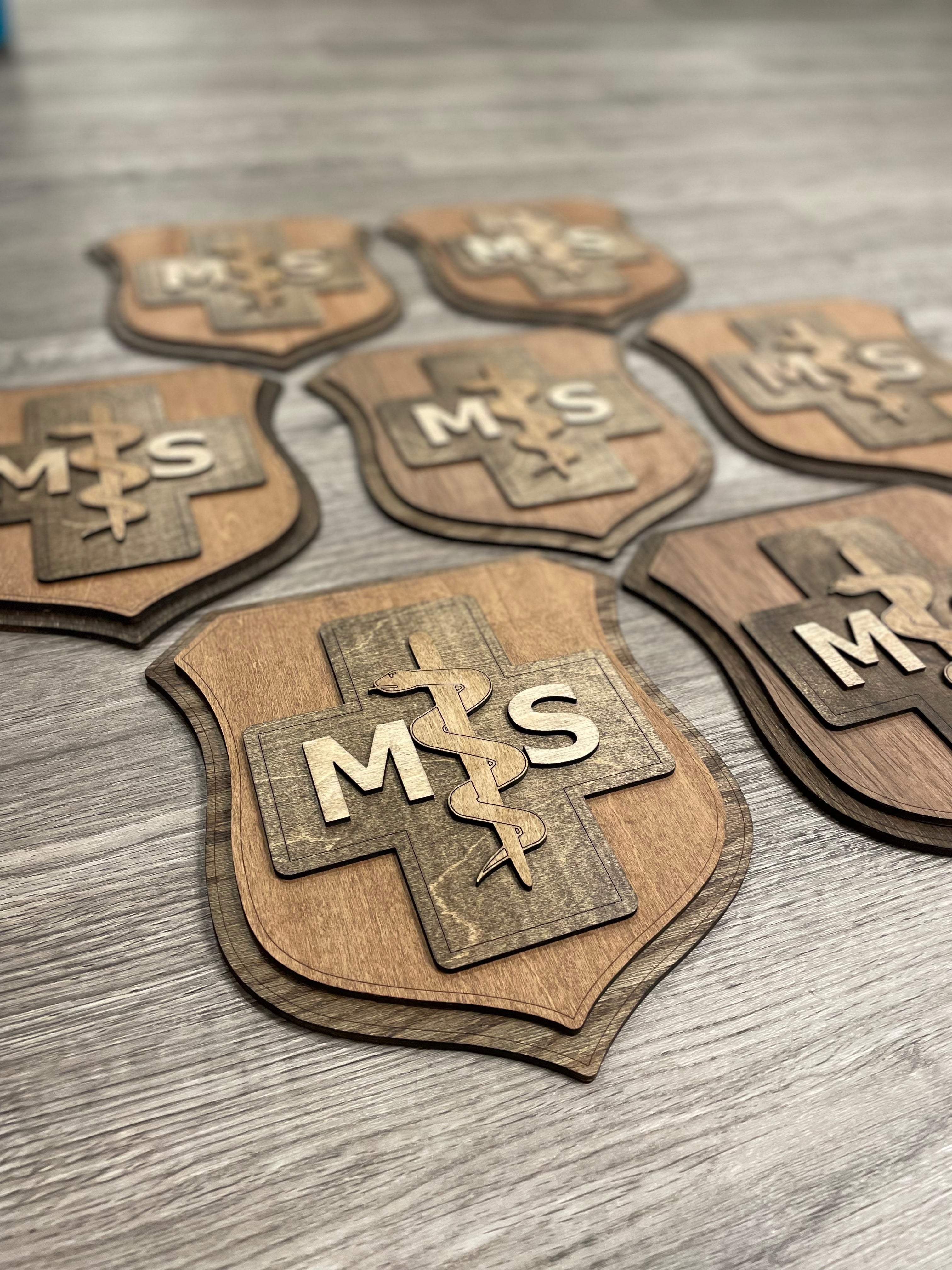 Custom MSC Shield Plaque – Laser Engraved Medical Service Corps Award | Personalized Military Retirement, Promotion, or Going Away Gift - Coastal Chaos LLC