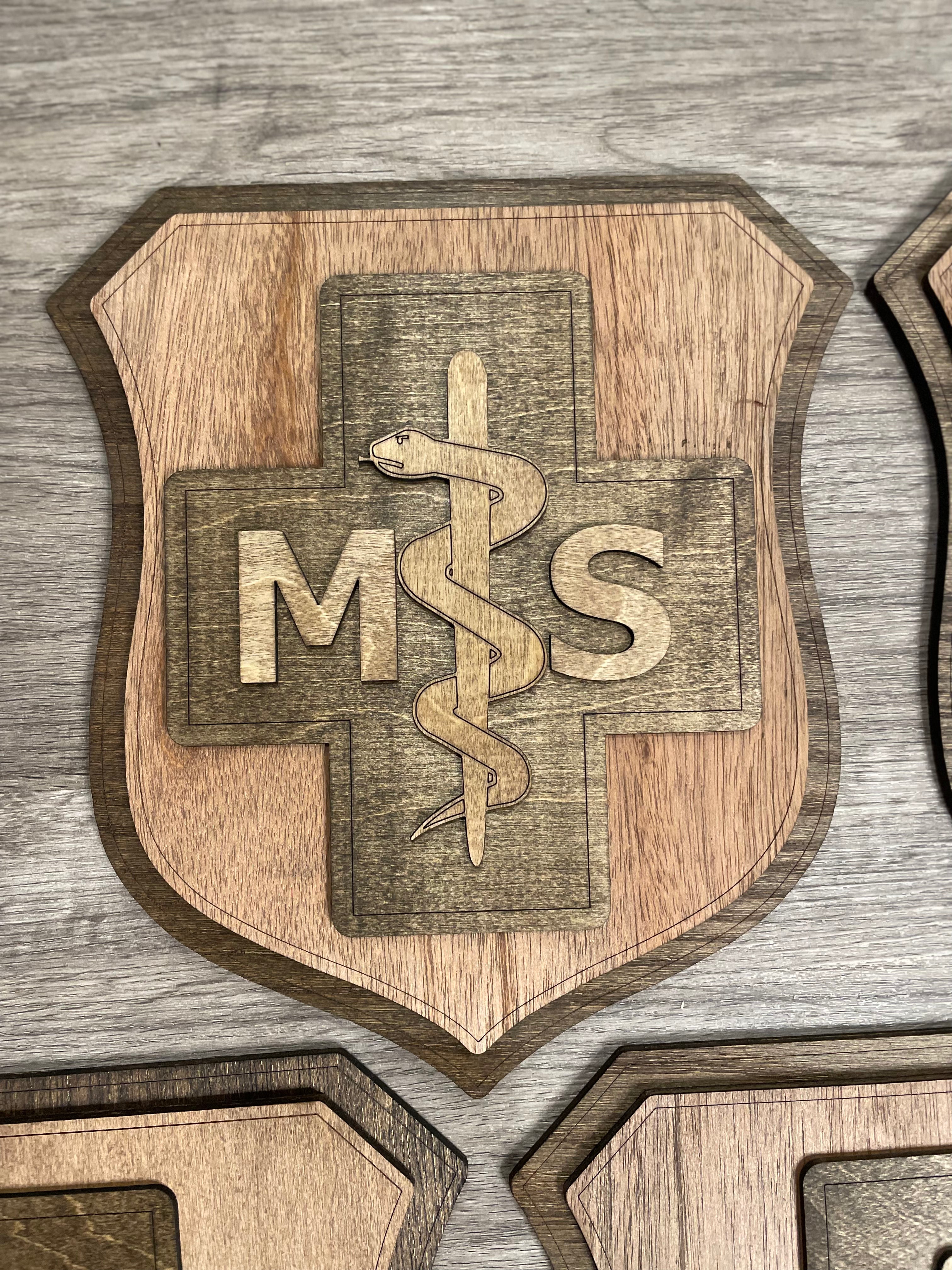 Custom MSC Shield Plaque – Laser Engraved Medical Service Corps Award | Personalized Military Retirement, Promotion, or Going Away Gift - Coastal Chaos LLC