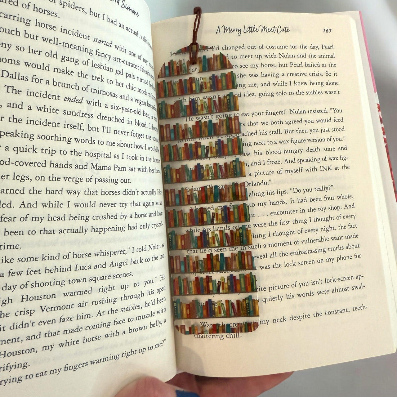 Custom made bookmark, bookish bookmark, acrylic bookmark with books