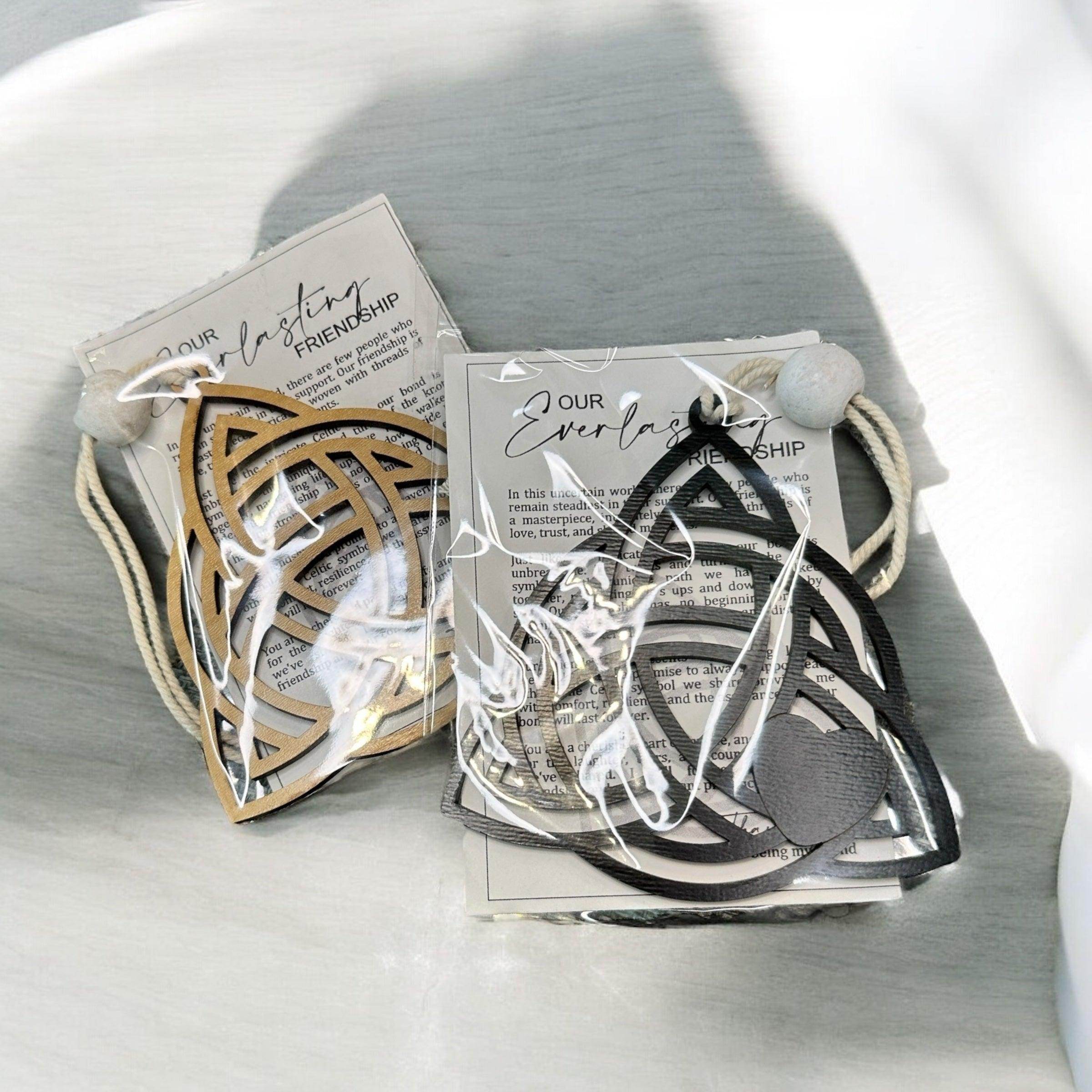 Handcrafted Wooden Celtic Knot Trinity Car Charms - Coastal Chaos LLC