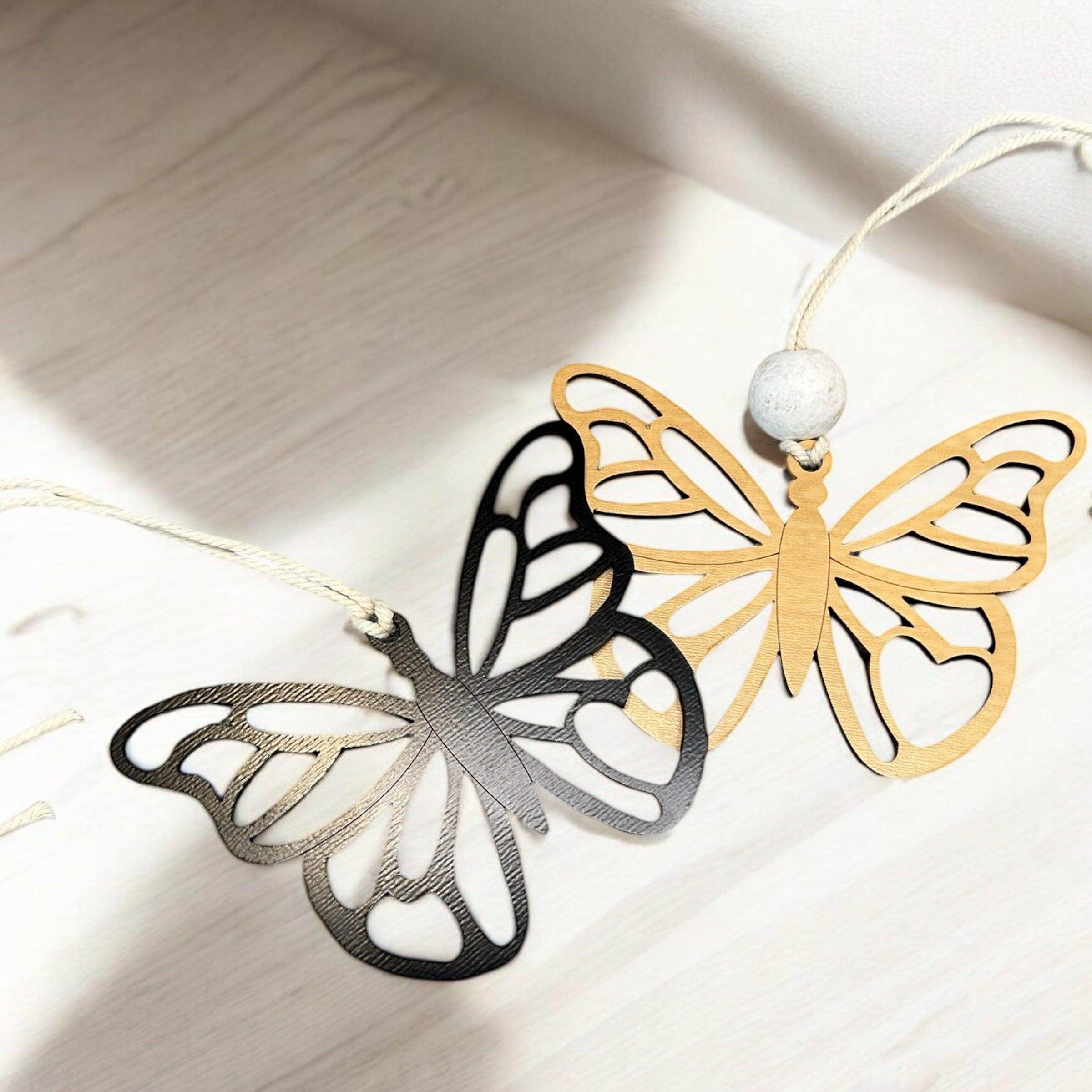 Handcrafted Wooden Butterfly Car Charms - Coastal Chaos LLC