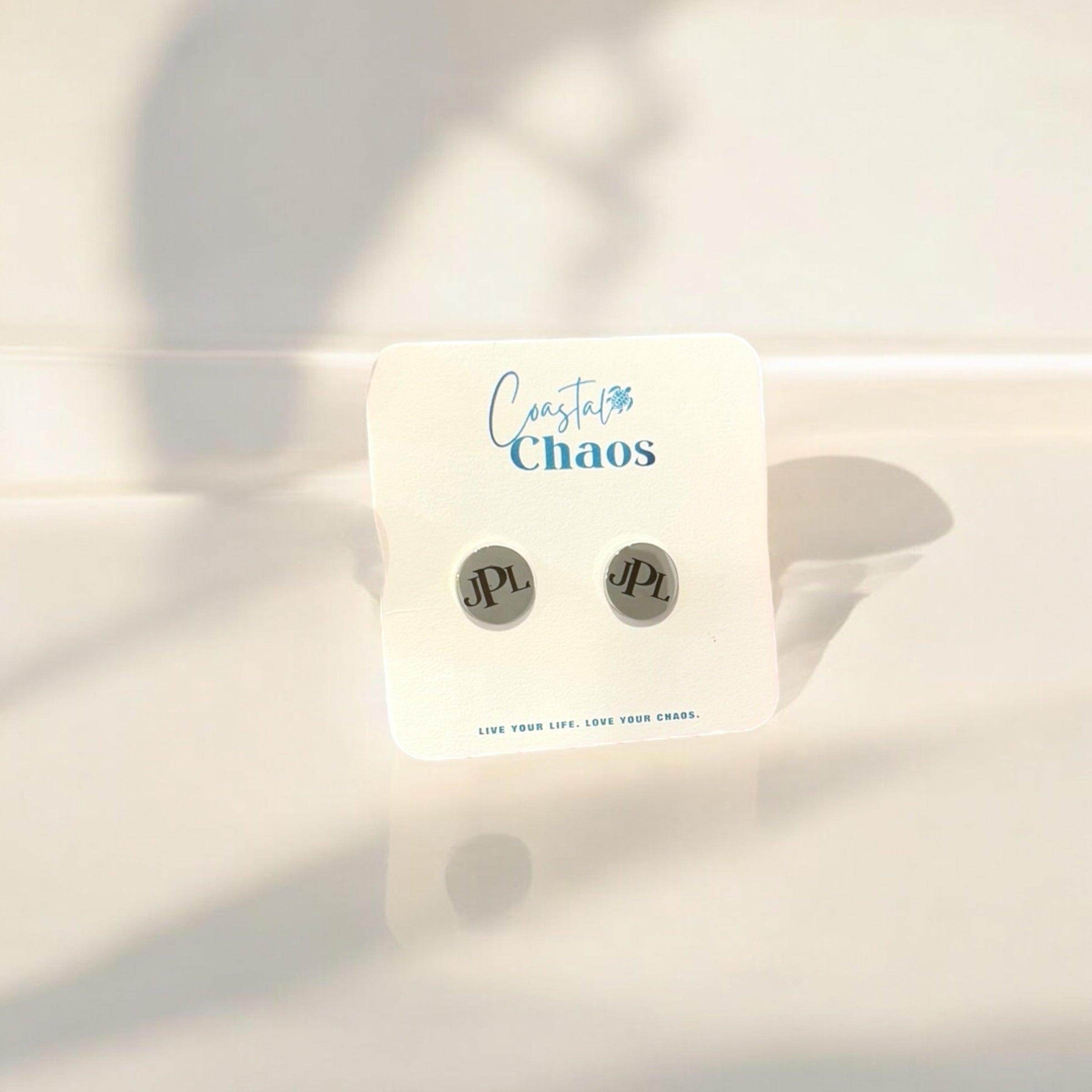 Custom Engraved Stud Earrings – Monogram or Name Design | Perfect gift for Mother's Day - Coastal Chaos LLC