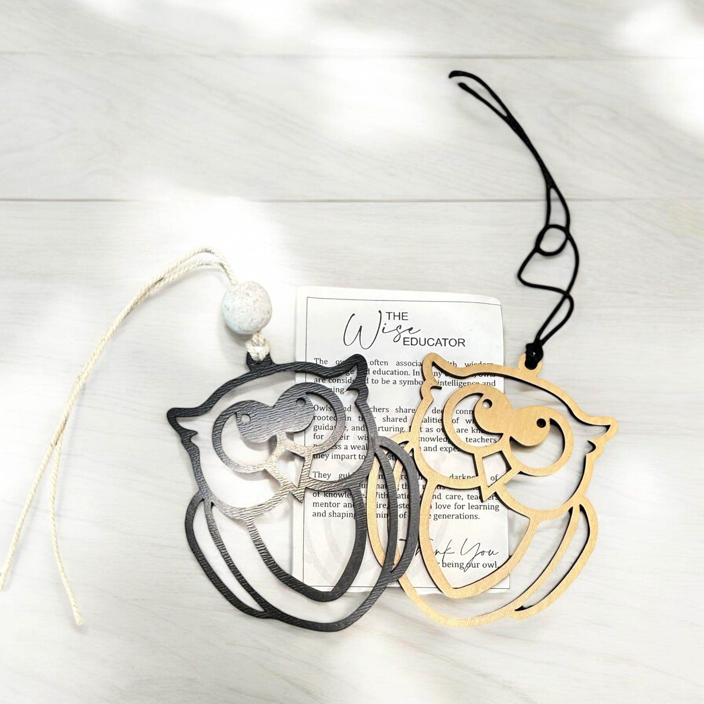 Handcrafted Wooden Owl Car Charms - Coastal Chaos LLC