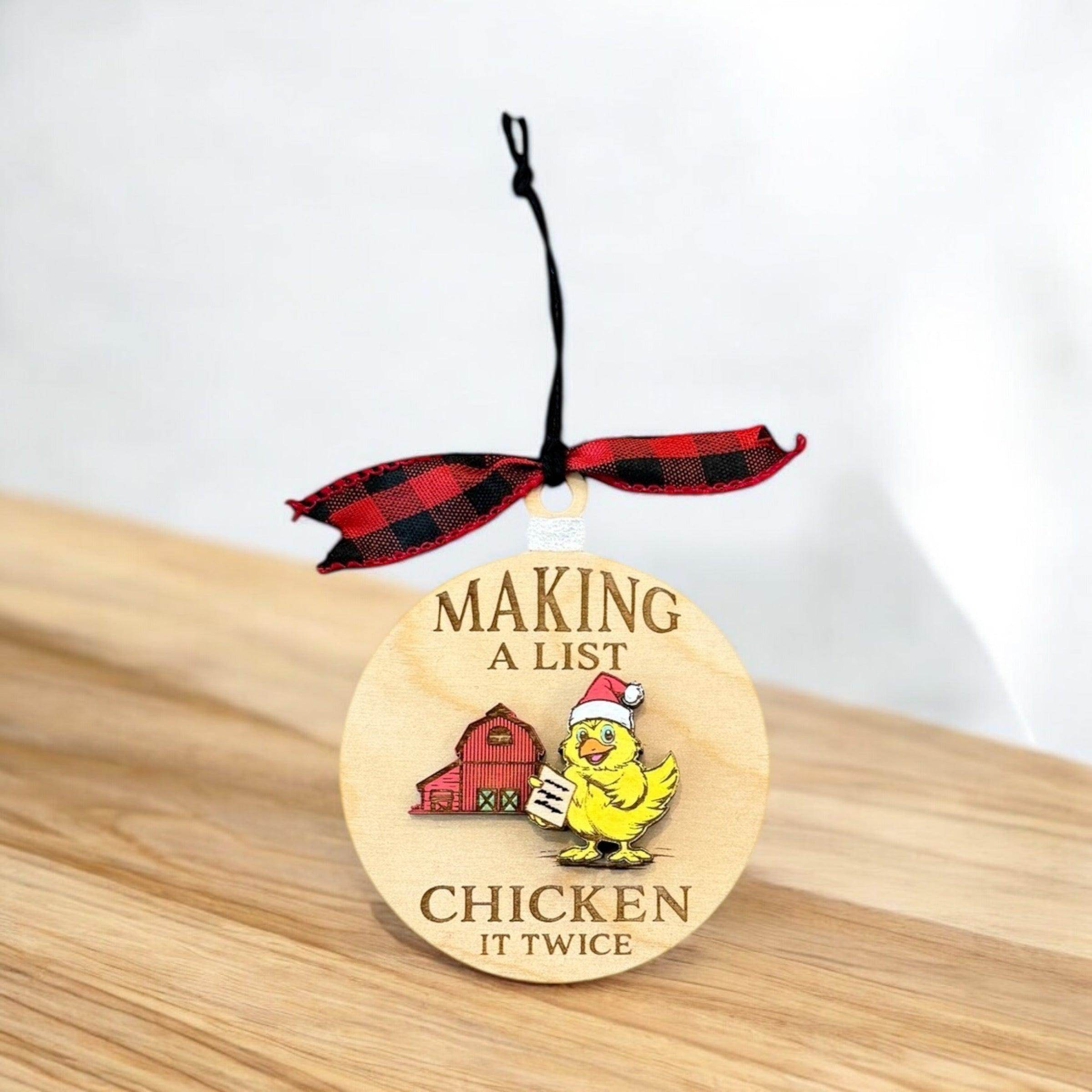 Fun animal ornaments, handcrafted wooden Christmas ornaments - Coastal Chaos LLC