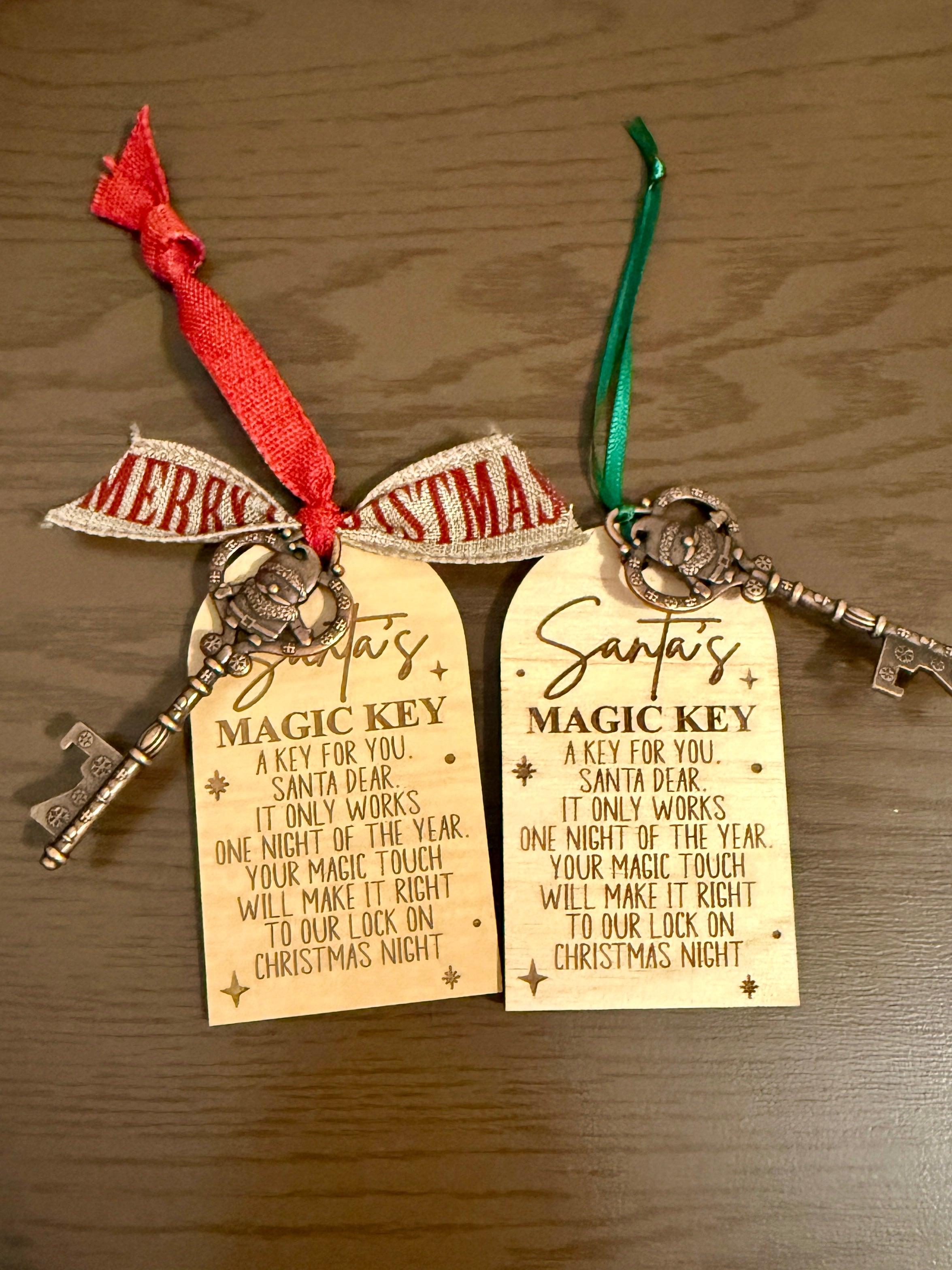 Santa’s Magic Key Christmas Tag with Key - Holiday Keepsake for Santa’s Visit - Coastal Chaos LLC