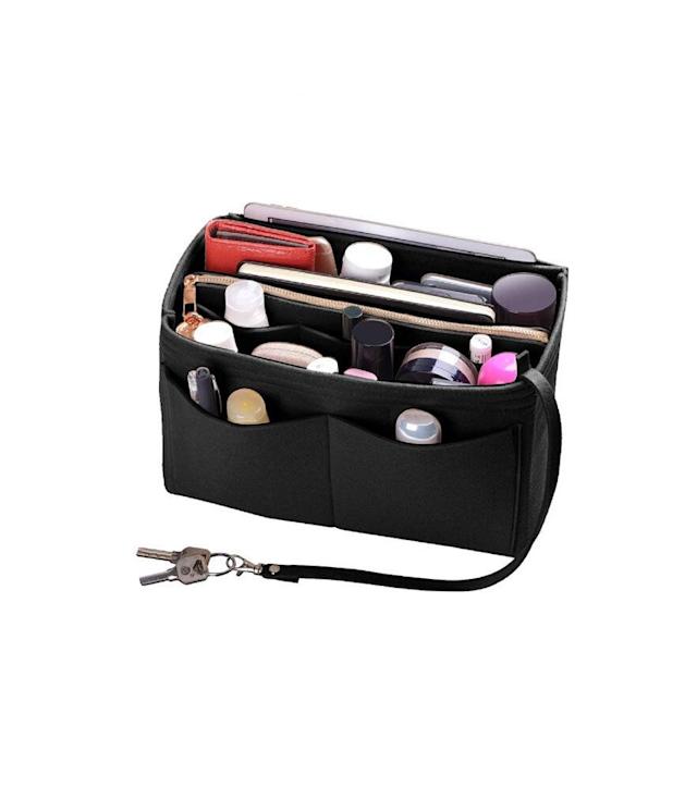 Tote Bag Purse Organizer Insert - Black