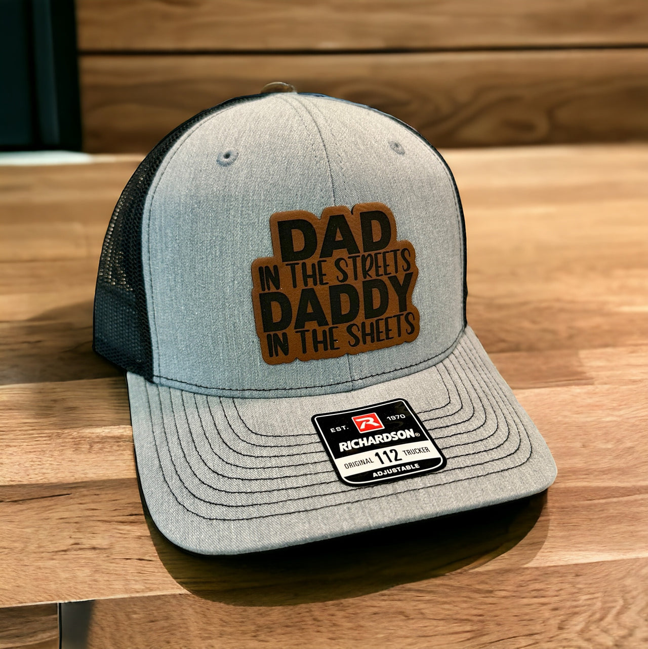 Stylish Richardson Dad Hat with Leather Patch - Dad in the Streets, Daddy in the Sheets