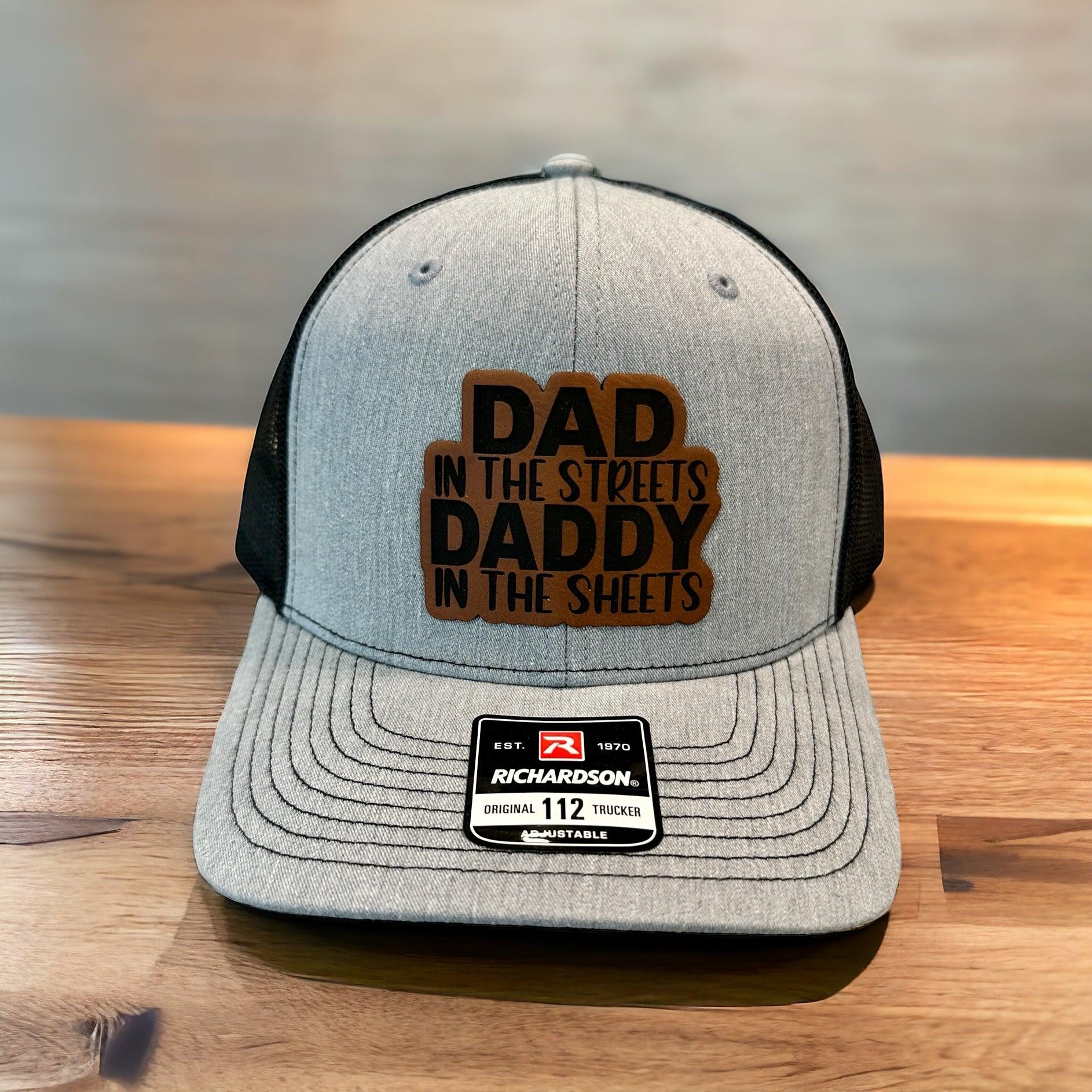 Stylish Richardson Dad Hat with Leather Patch - Dad in the Streets, Daddy in the Sheets - Coastal Chaos LLC