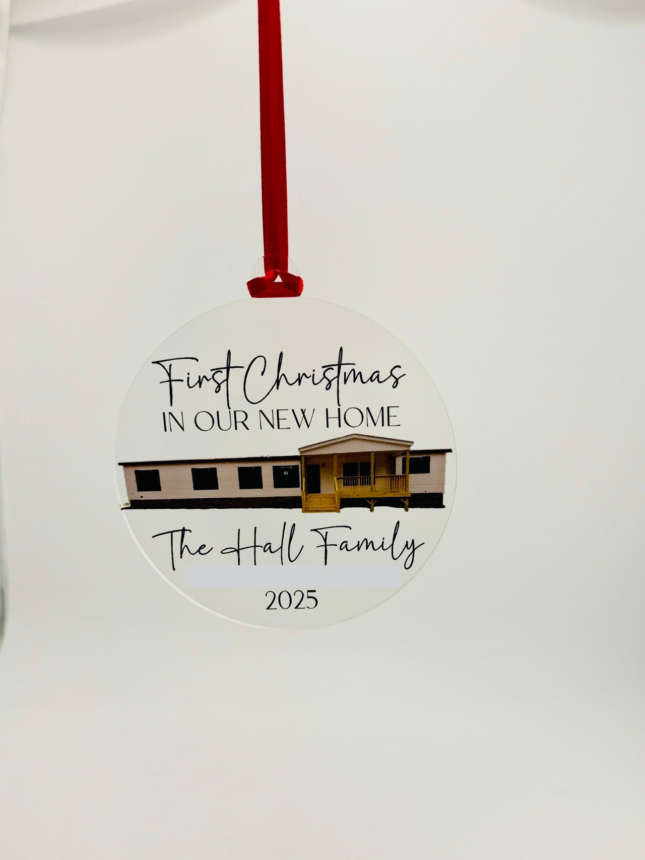 First Christmas in Our New Home Ornament • Address Ornament • New Home Gift • Personalized House Ornament