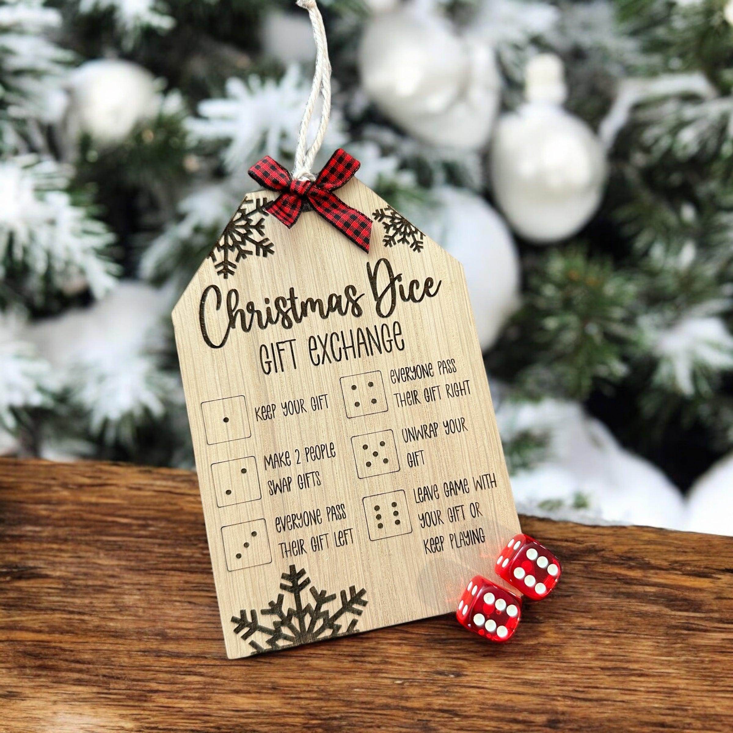 Christmas dice game, holiday party game, presents, gifts - Coastal Chaos LLC