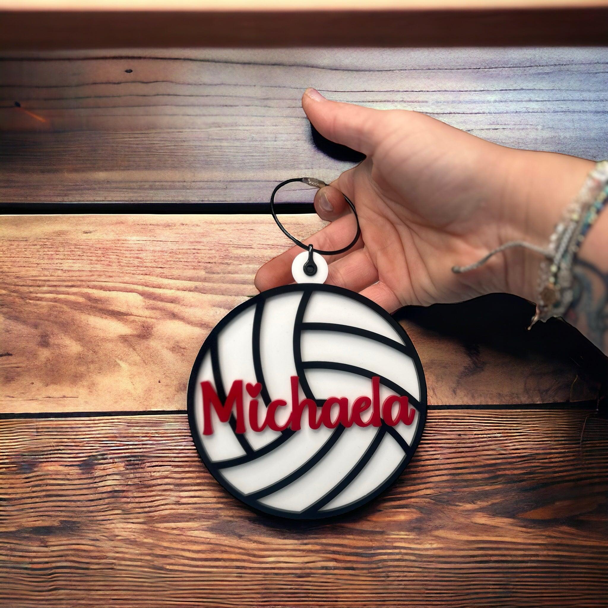 Sports bag tag, acrylic name tag, basketball, soccer, baseball and more - Coastal Chaos LLC