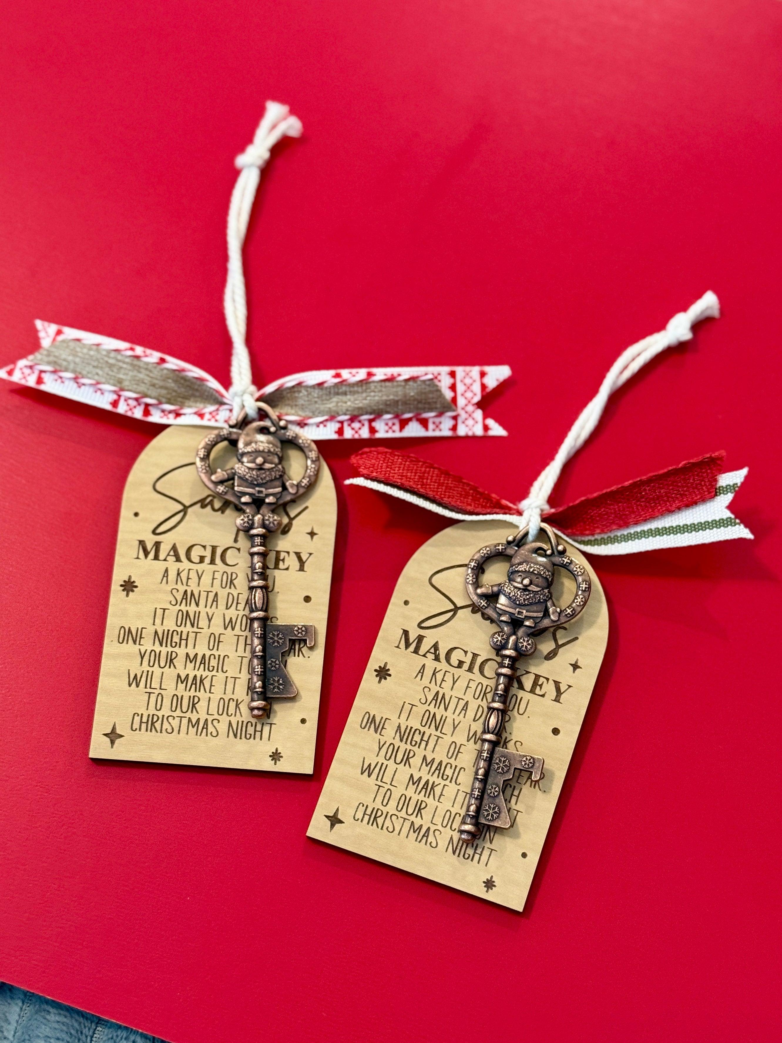 Santa’s Magic Key Christmas Tag with Key - Holiday Keepsake for Santa’s Visit - Coastal Chaos LLC