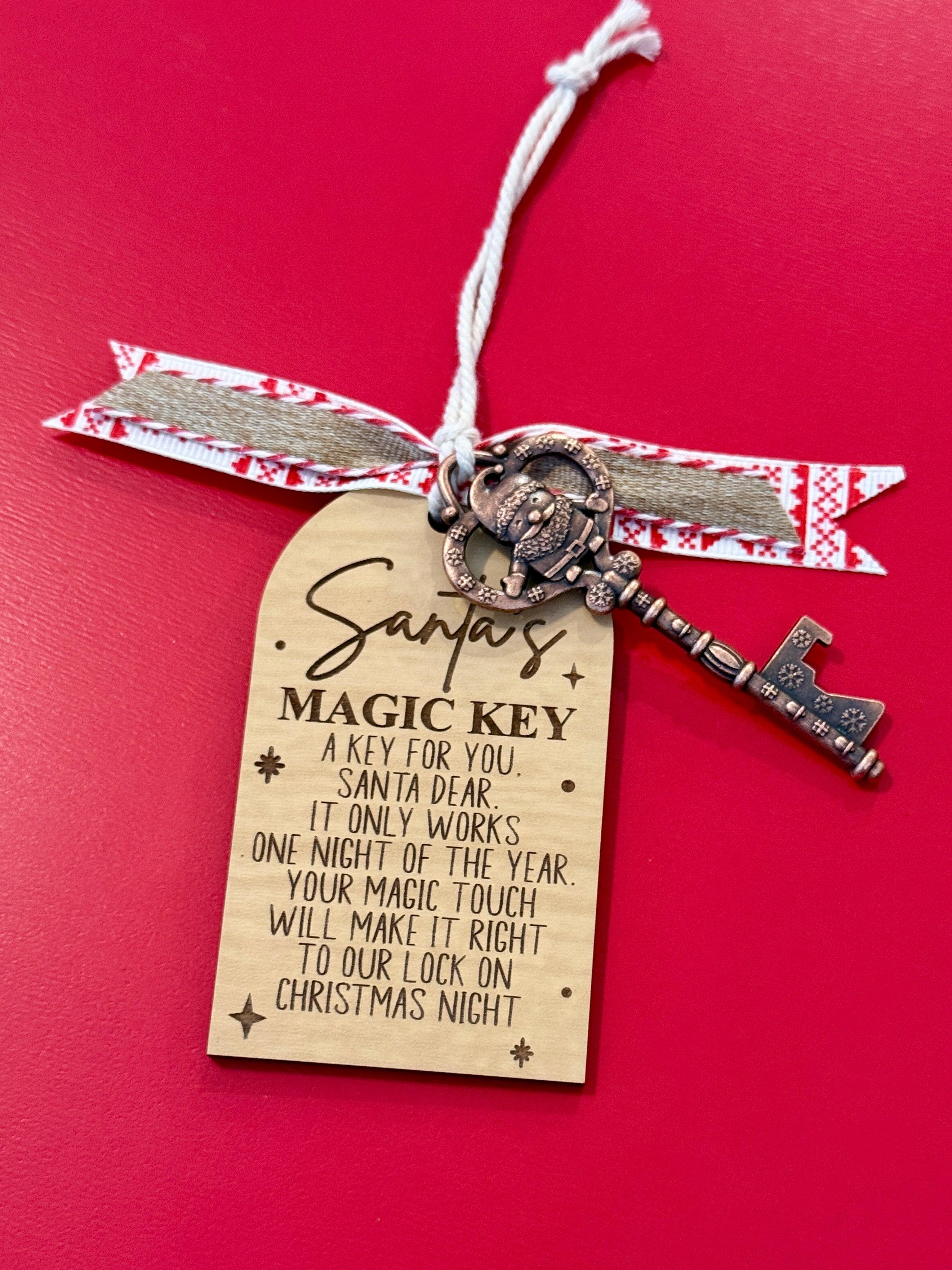 Santa’s Magic Key Christmas Tag with Key - Holiday Keepsake for Santa’s Visit - Coastal Chaos LLC