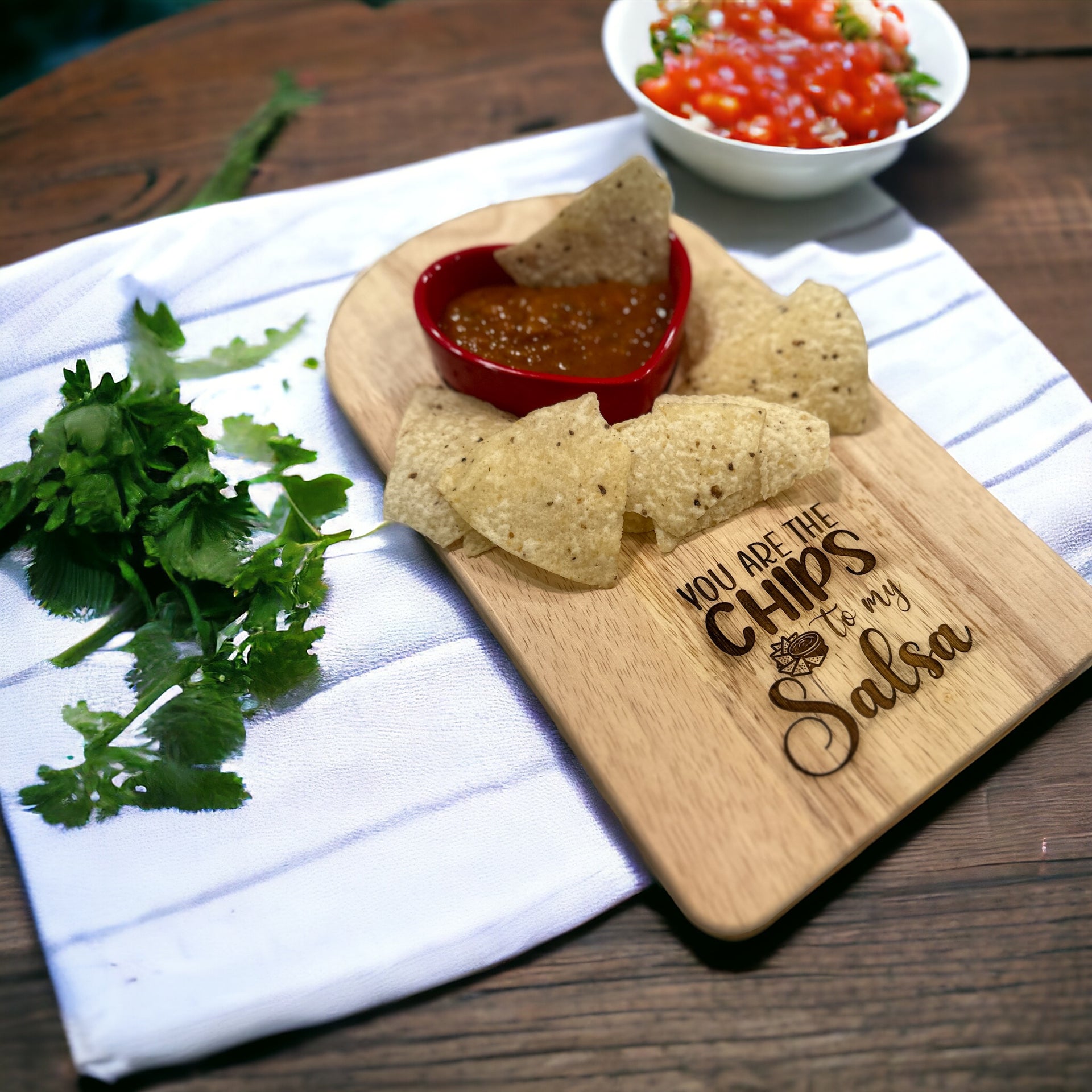 Pick your saying cutting board with heart bowl - Coastal Chaos LLC