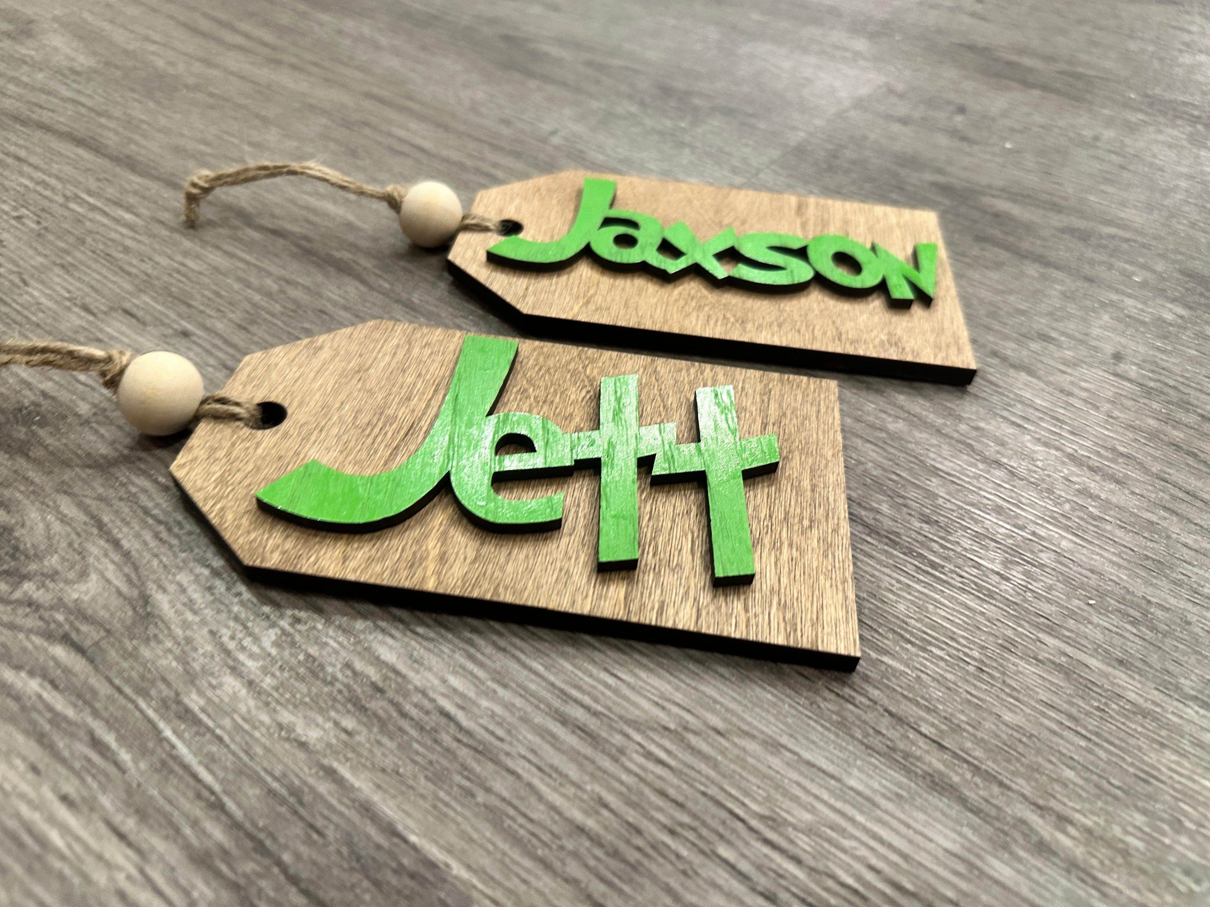 Christmas Stocking Name Tags - Coastal Chaos LLC