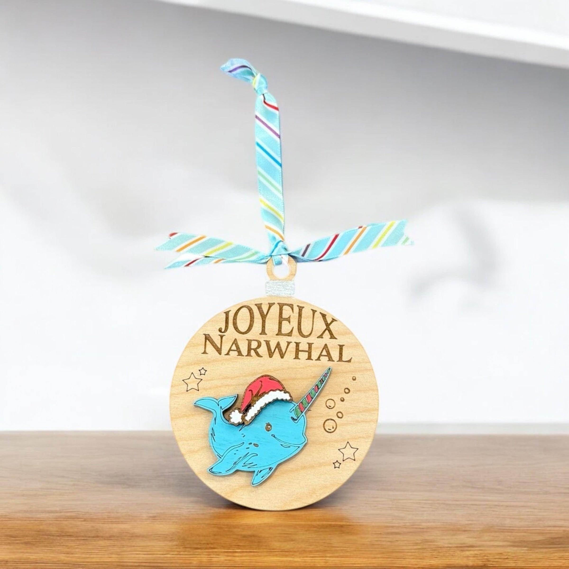 Fun animal ornaments, handcrafted wooden Christmas ornaments - Coastal Chaos LLC