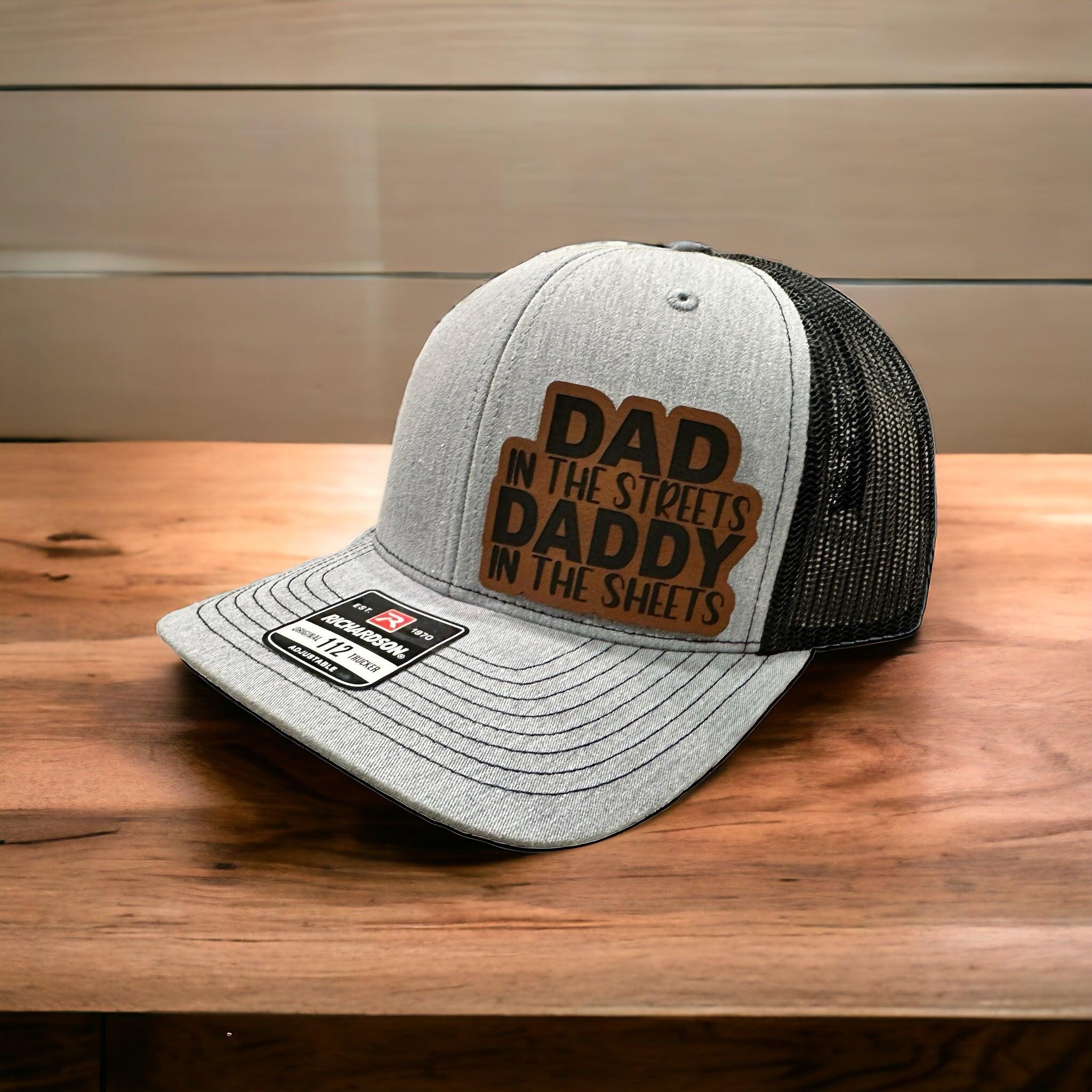 Stylish Richardson Dad Hat with Leather Patch - Dad in the Streets, Daddy in the Sheets - Coastal Chaos LLC