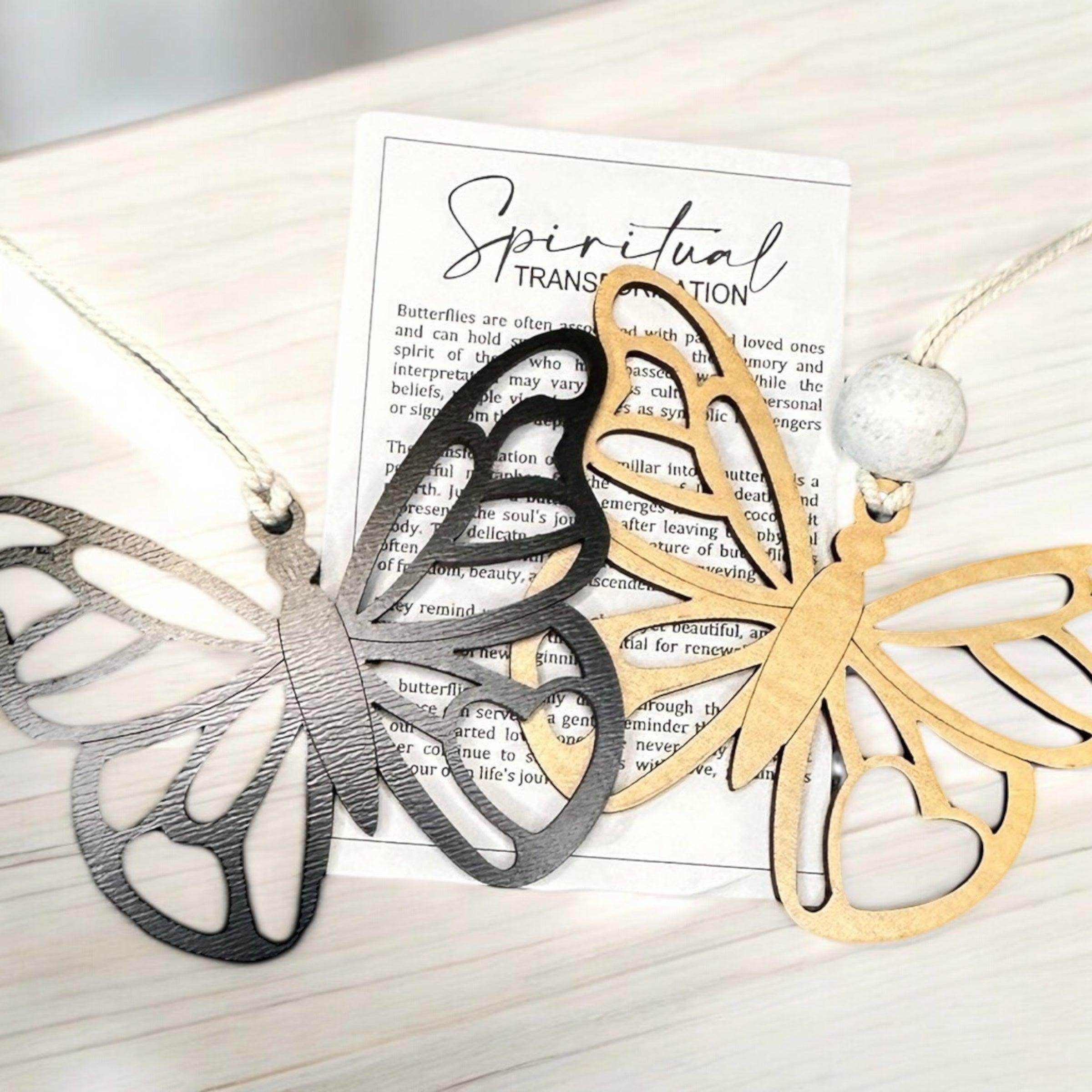 Handcrafted Wooden Butterfly Car Charms - Coastal Chaos LLC